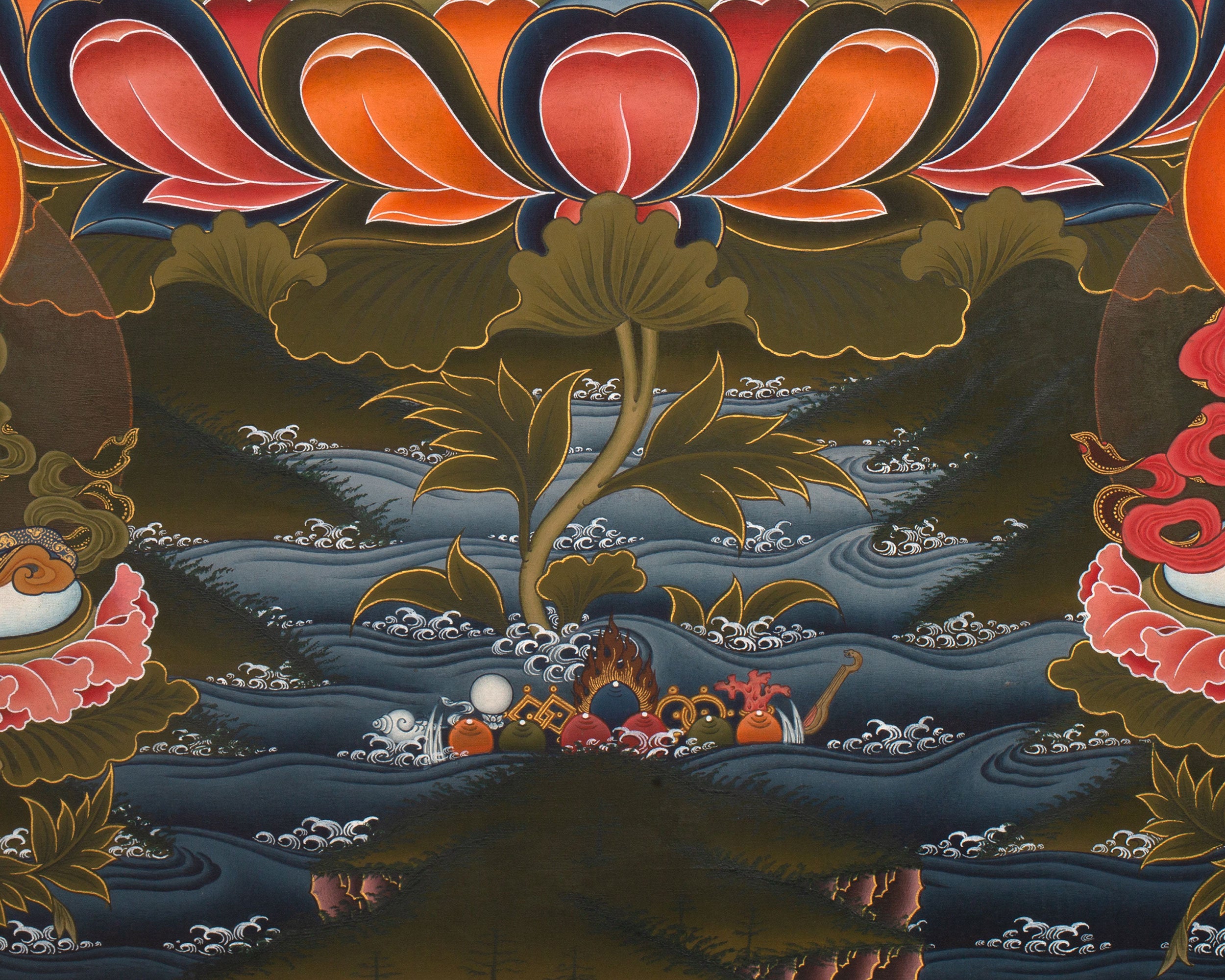 Female Bodhisattva White Tara Thangka | The Goddess of Compassion and Long Life