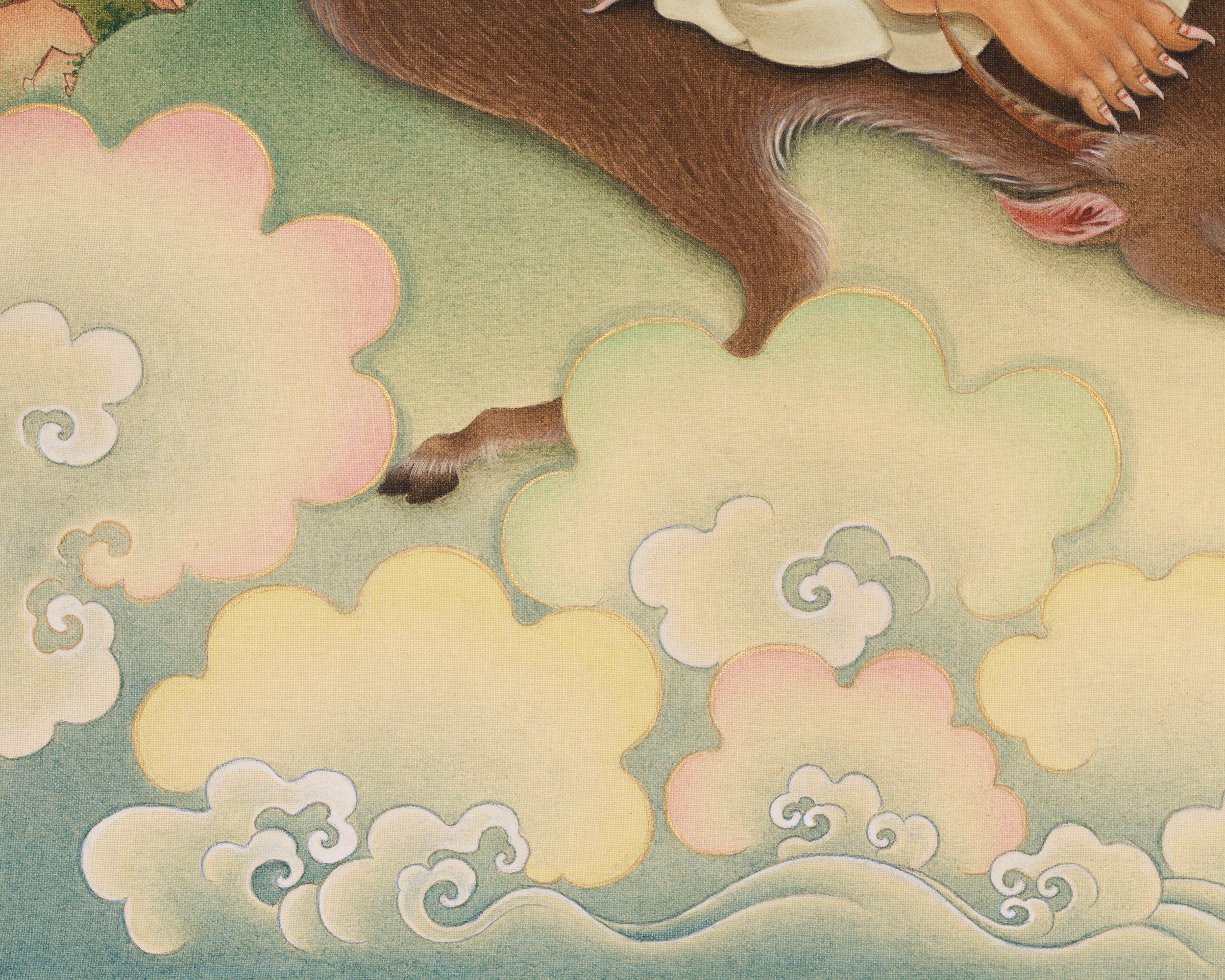 Authentic Jetsun Milarepa Painting | Realistic Tibetan Artwork of the Renowned Yogi