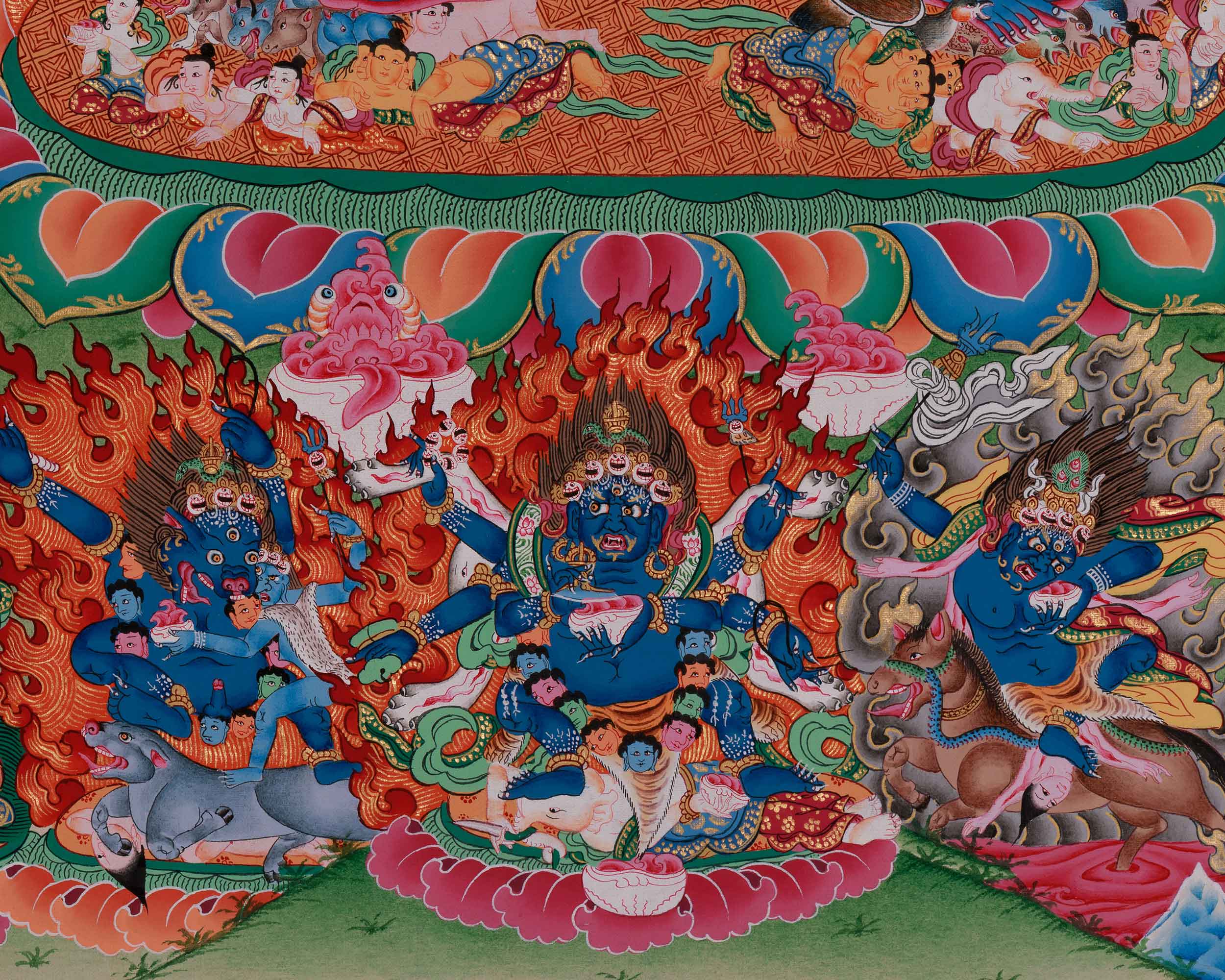 Wrathful Yamantaka Thangka | The Destroyer Of Death | Buddhist Altar