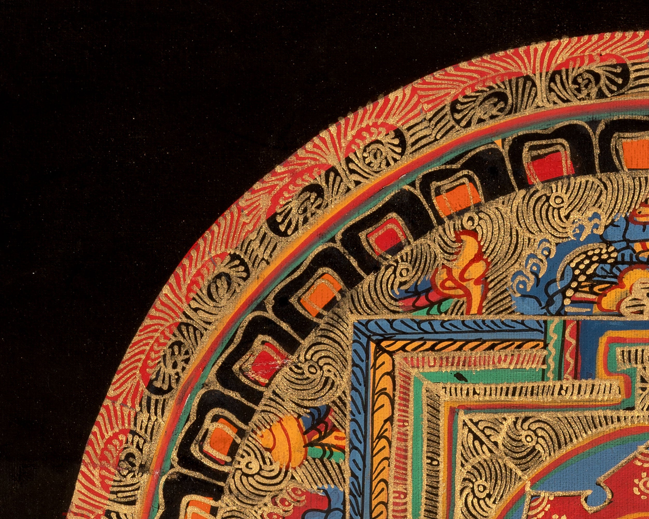Tibetan Om Mandala Thangka | Sacred Art of Creation and Meditation