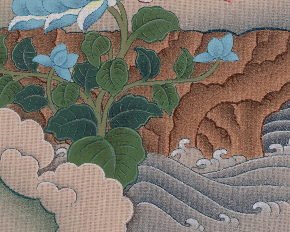 Green Tara Himalayan Thangka Art | Swift Protection Deity | Jangku Drolma
