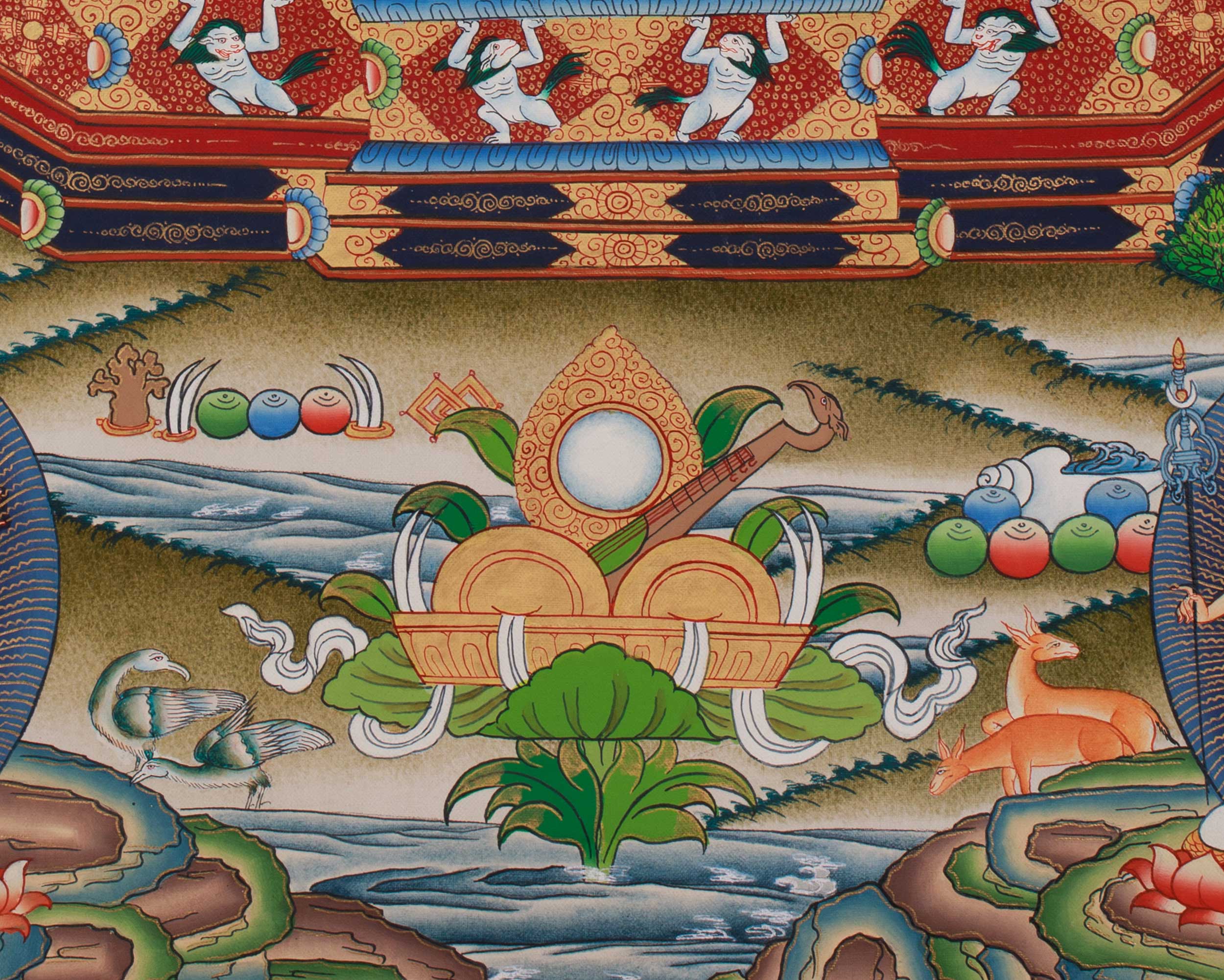 Seated Shakyamuni Buddha Thangka | Timeless Buddhist Art of Meditation and Awakening