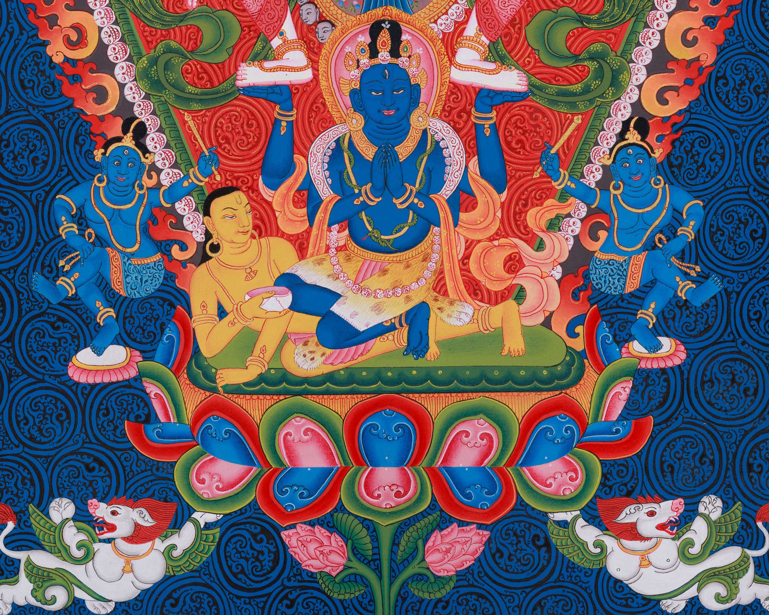 Goddess SiddhiLakshmi Canvas Print | Traditional Digital Print | Artwork for Financial Growth