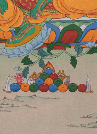 Small Green Tara Meditation Artwork | Buddhist Goddess of Compassion & Protection