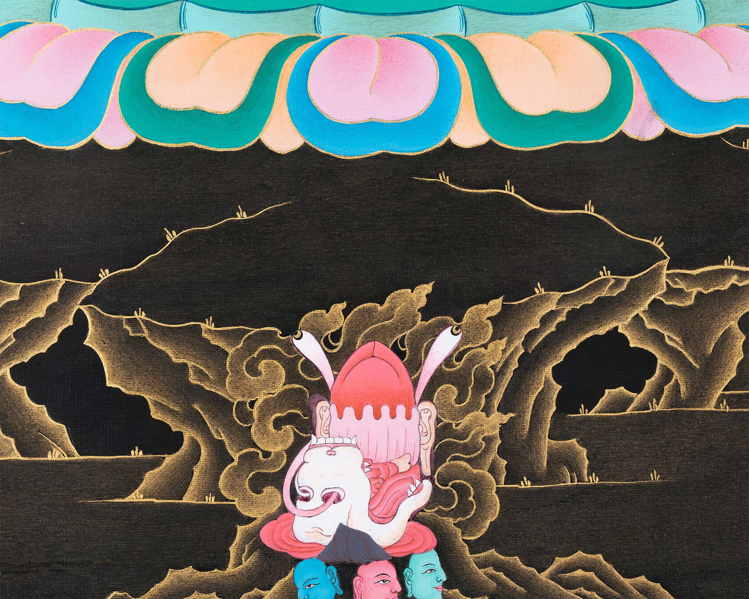Vajrakilaya with Consort Canvas Print | Fierce Tantric Deity of Transformation