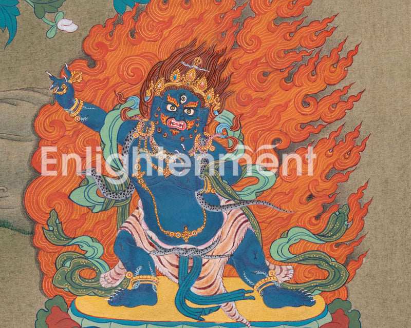 Chenresig Thangka  with Manjushri and Vajrapani | Deity of Compassion
