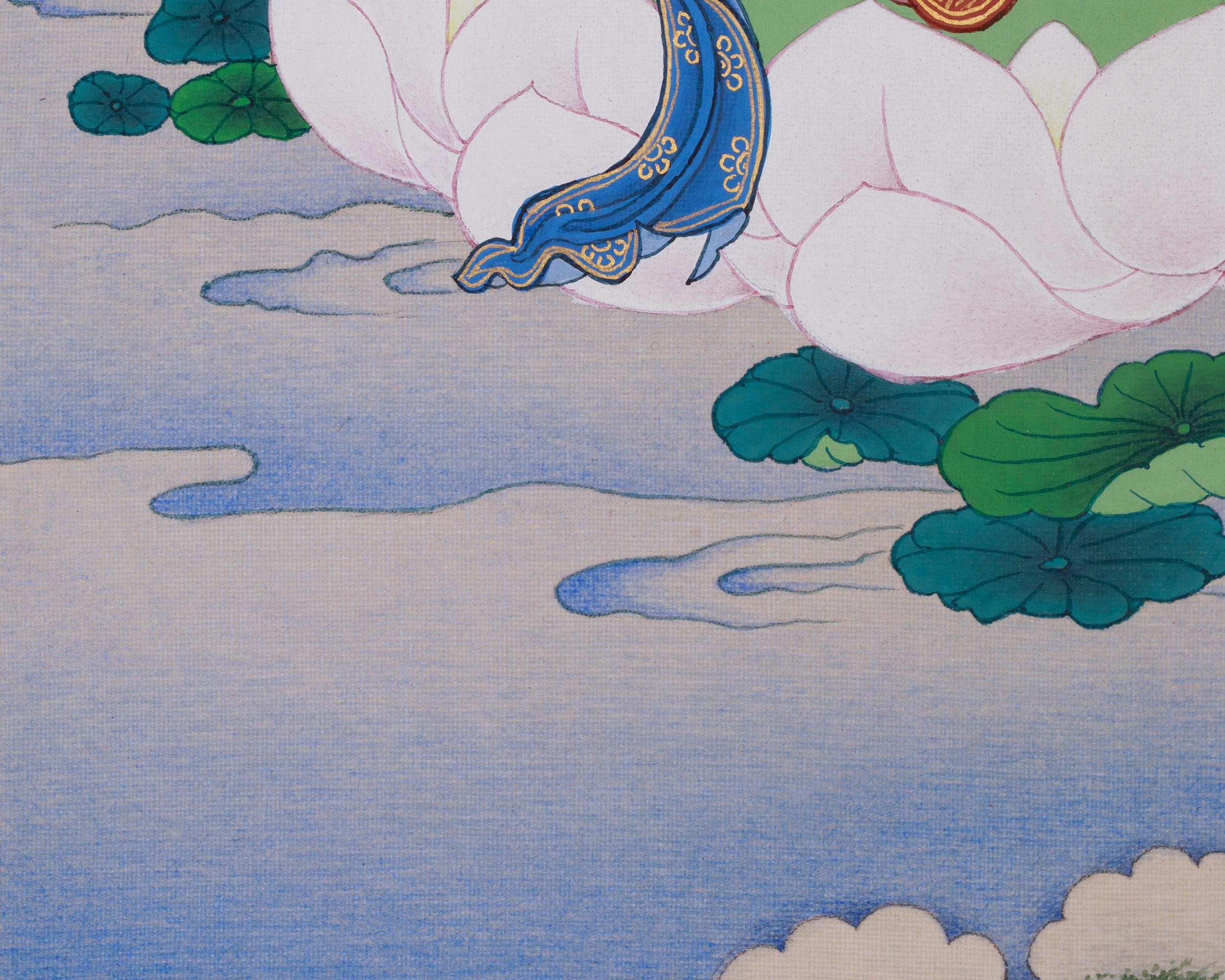 Handpainted Thangka of Manjushri | Embodiment of Wisdom