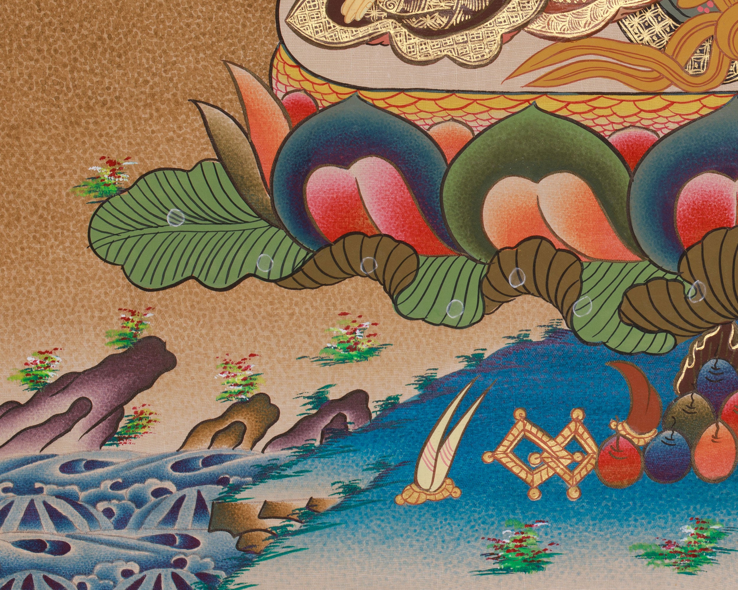 Buddhist Goddess Tara White Thangka | Divine Feminine