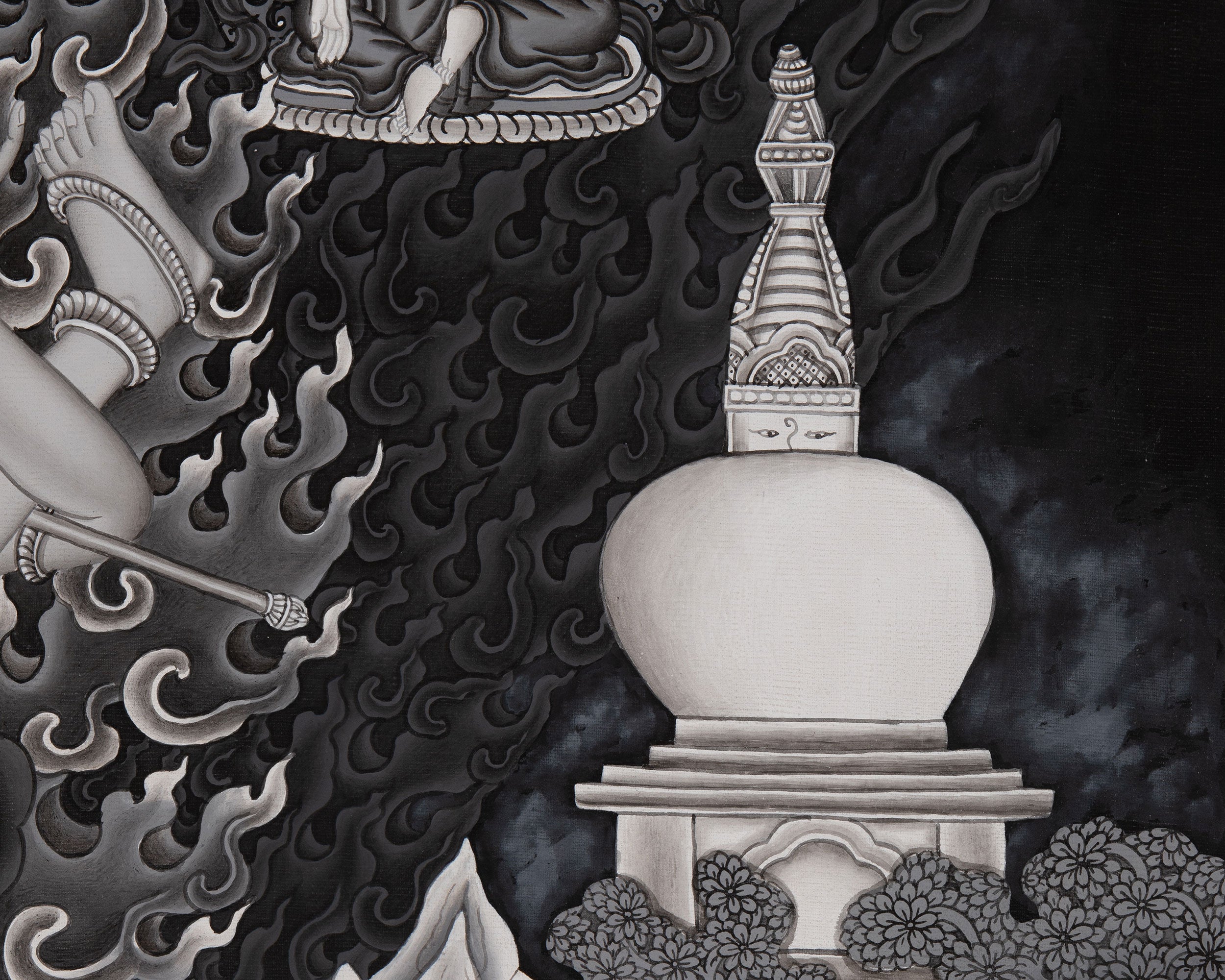 Aakash Yogini Thangka | Original Hand Painted Bijeshwari  Tibetan Thangka