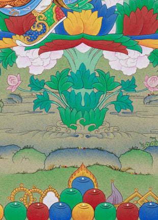 Lotus Vajra Guru Rinpoche | Hand-Painted Sacred Art