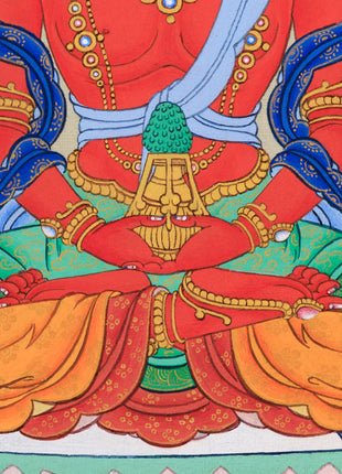 Small But Perfect Amitayus Thangka for Practice