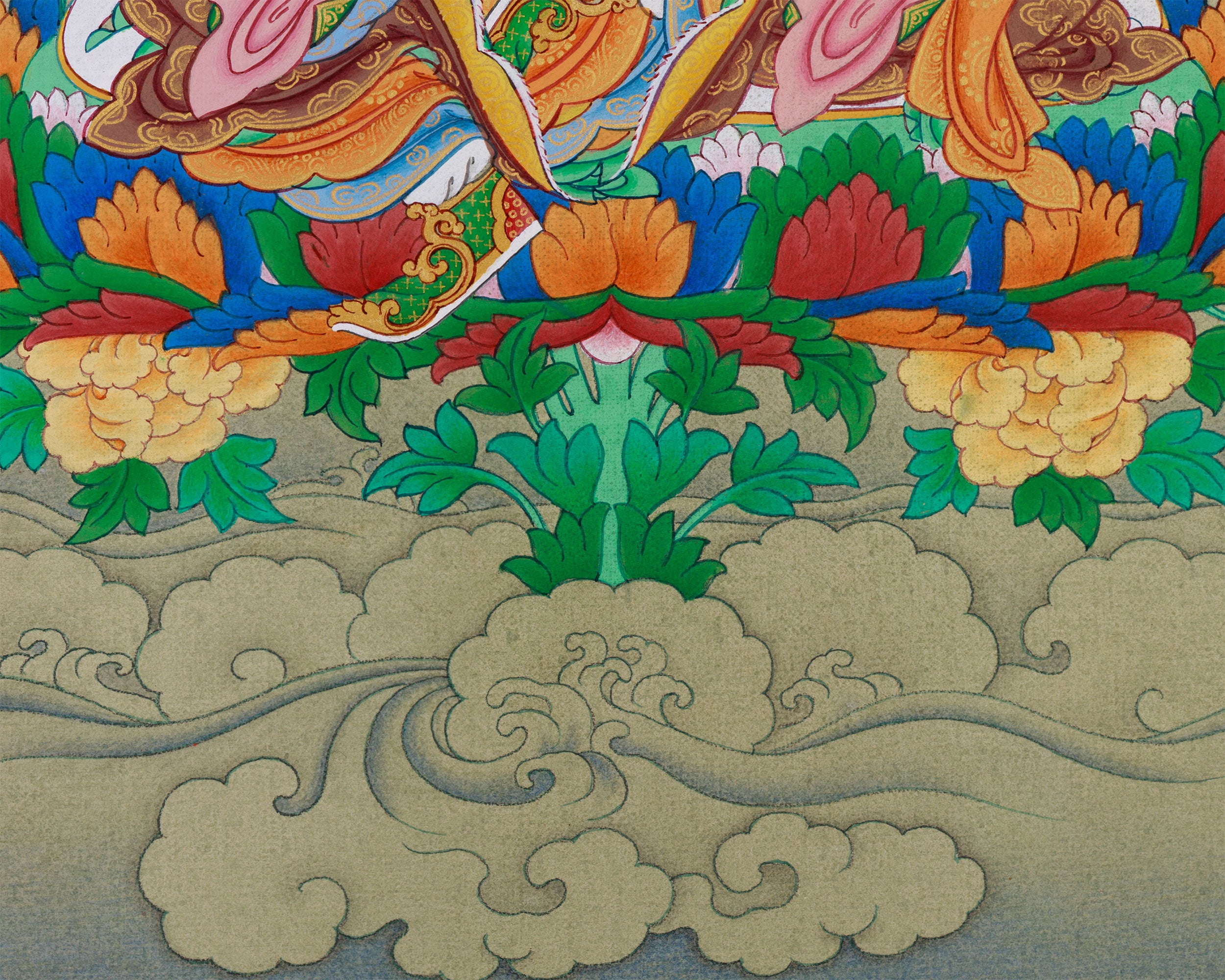 Tantric Padma Rinpoche Thangka | A Sacred Depiction of the Lotus Born Master