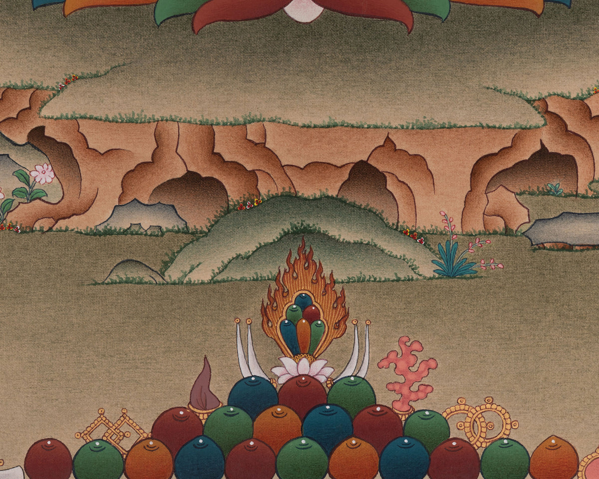 Sacred Amitayus Buddha Thangka | Infinite or Measureless Life Deity