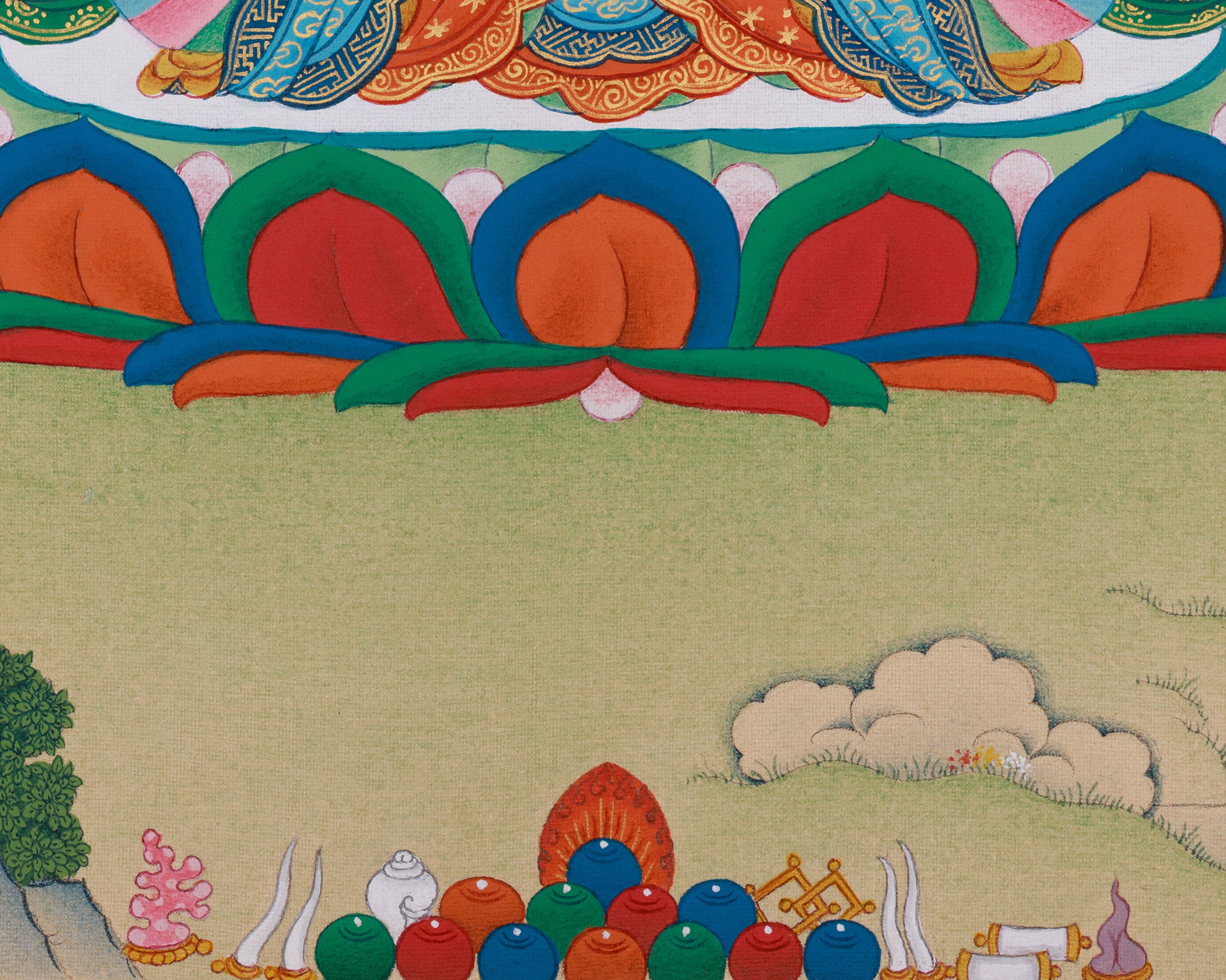 Four Armed Chenrezig, Bodhisattva of Compassion | Traditional Artwork