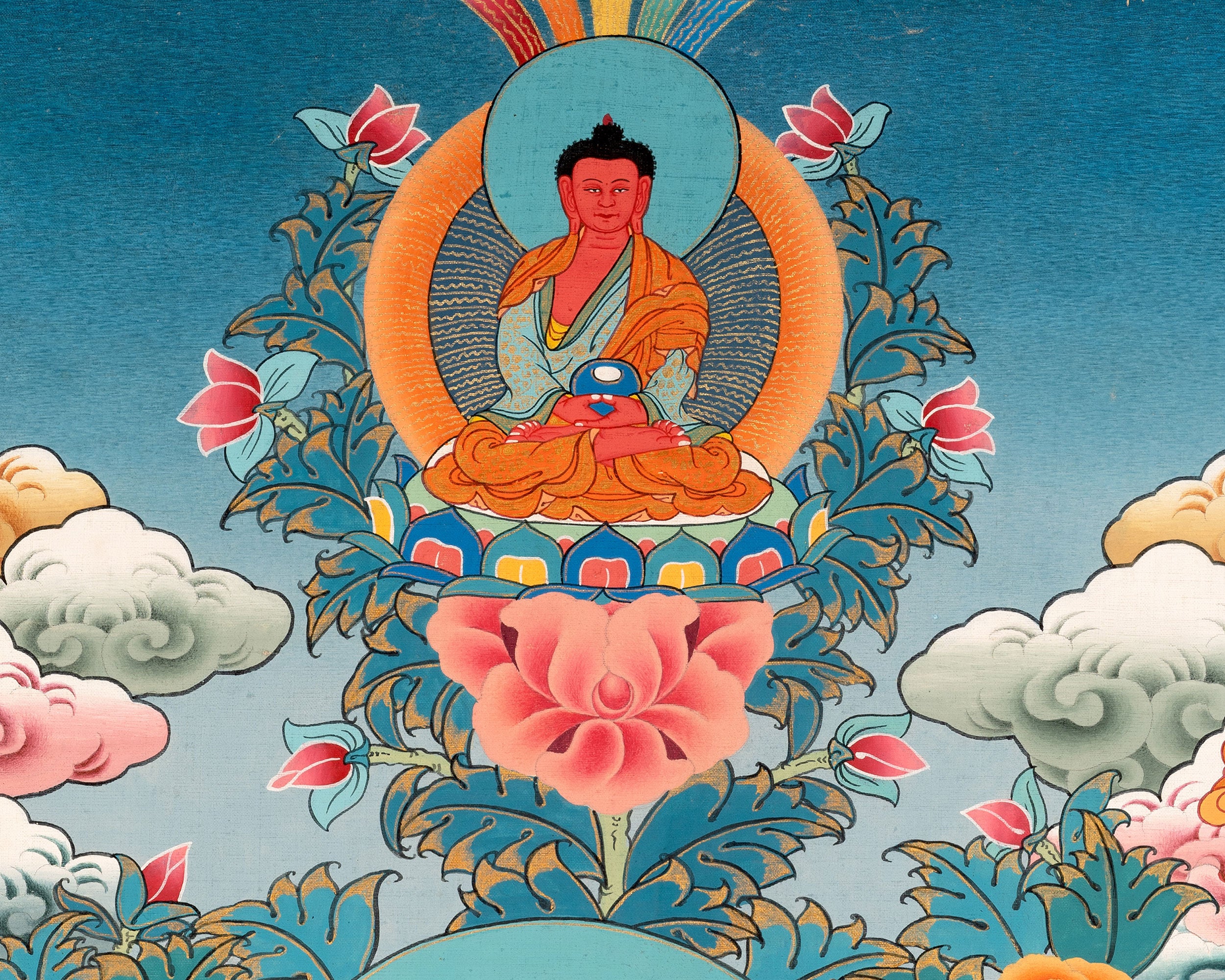 Majestic White Tara Thangka | Featuring Hand-Painted Female Bodhisattva