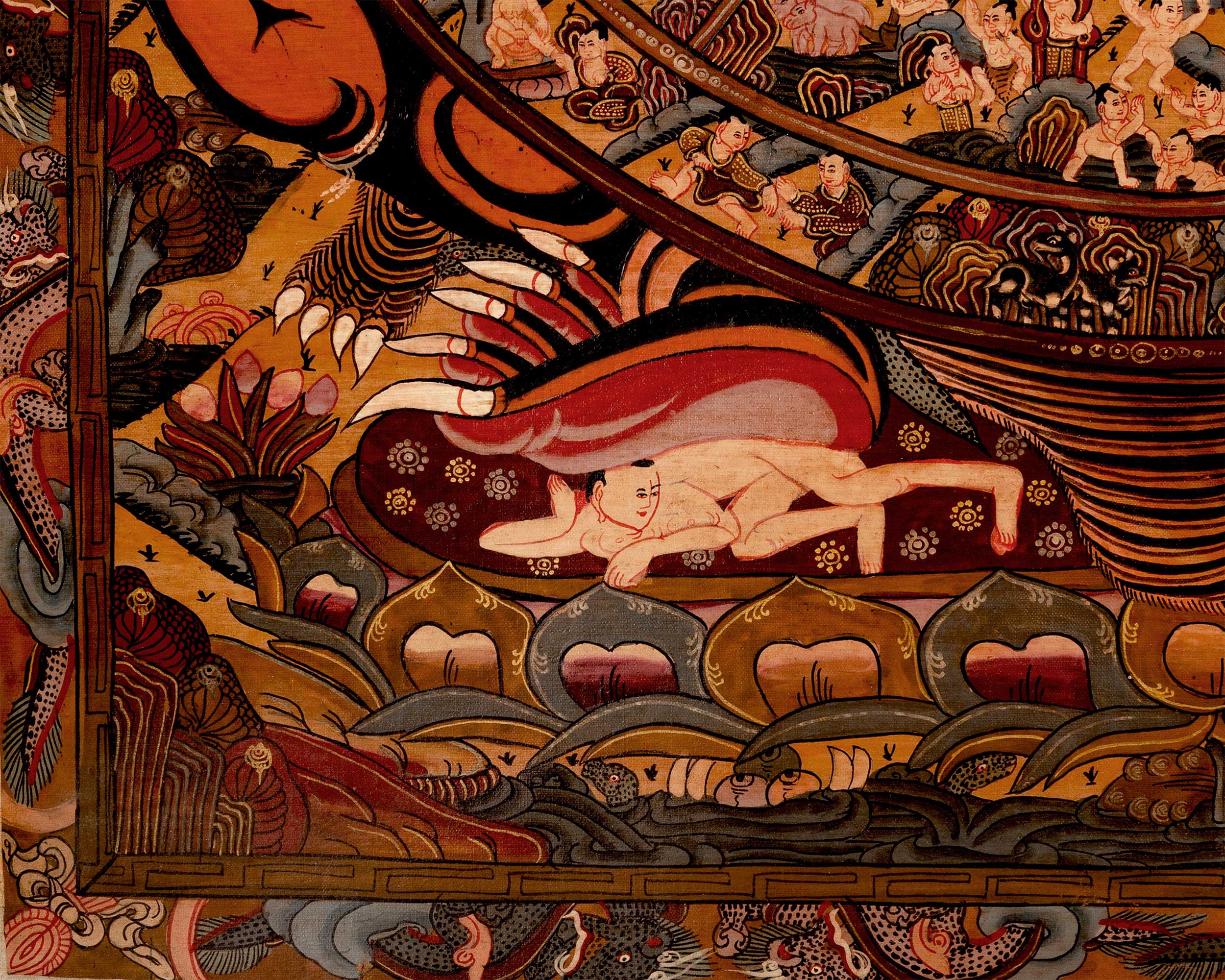 Oil Varnished Wheel of Life Thangka | A Sacred Symbol of Samsara and Enlightenment