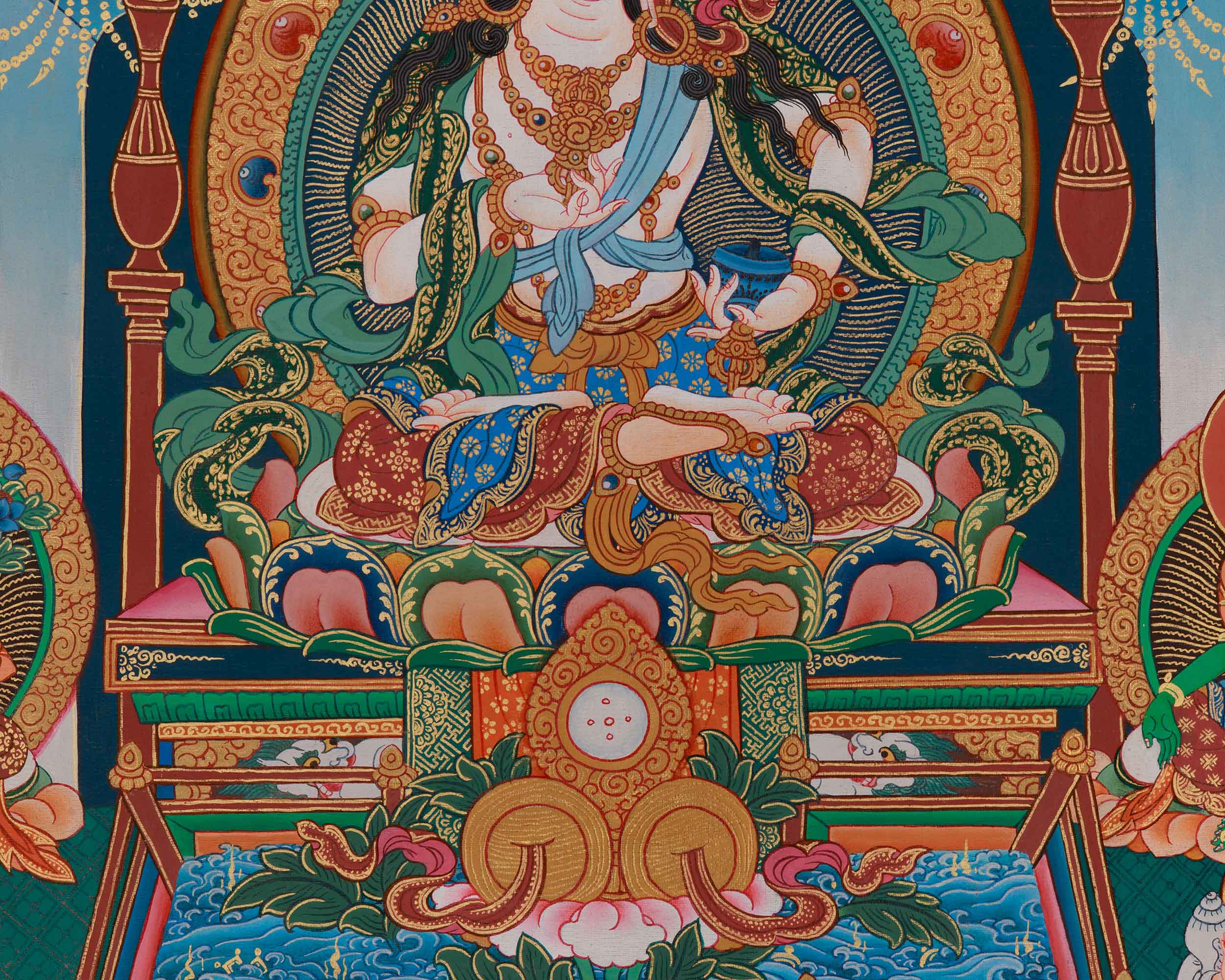 Traditional Vajrasattva Thangka | A Sacred Representation of Purification and Divine Power