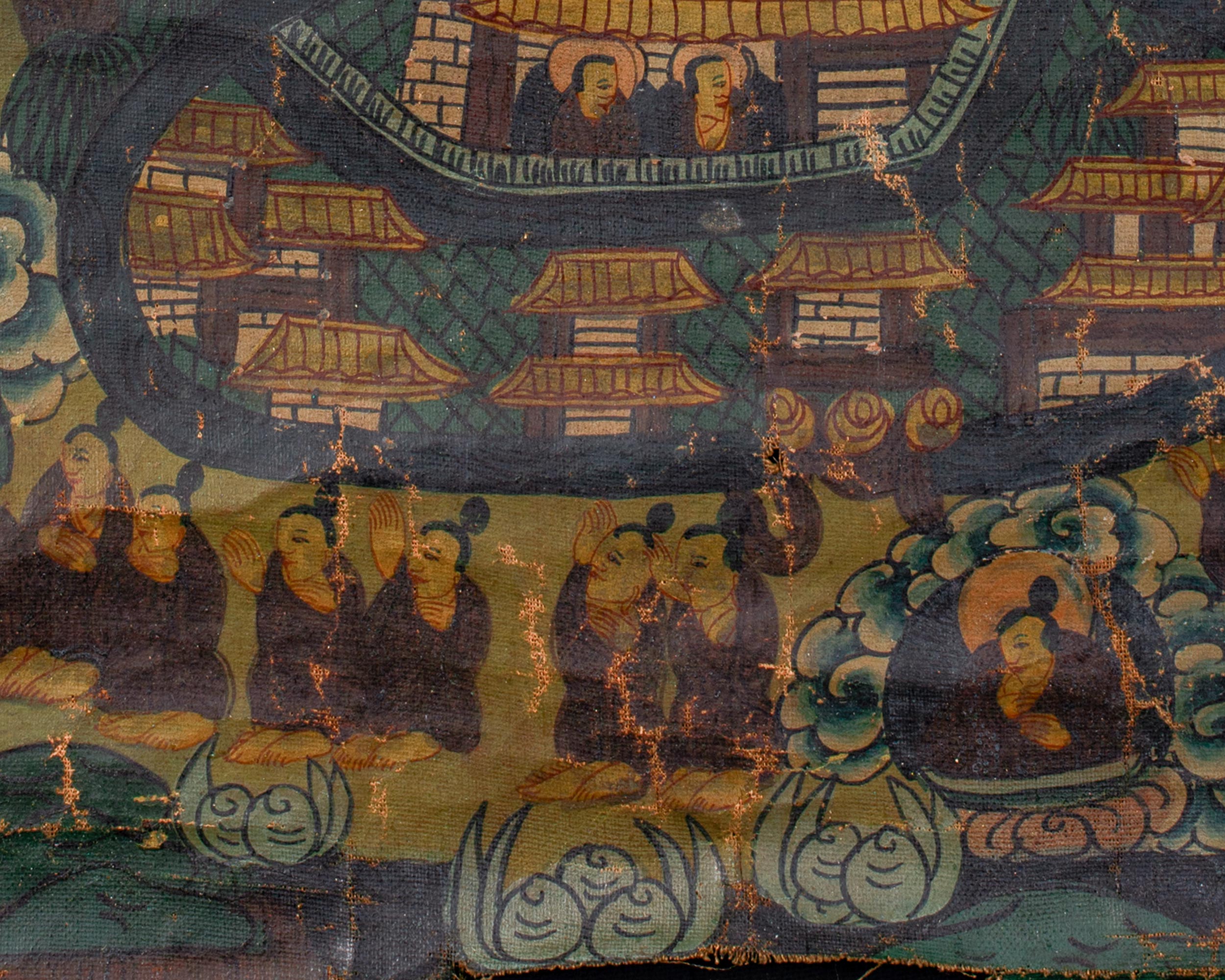 Hand-Painted Vintage Shakyamuni Buddha Painting | Sacred Meditation Thangka