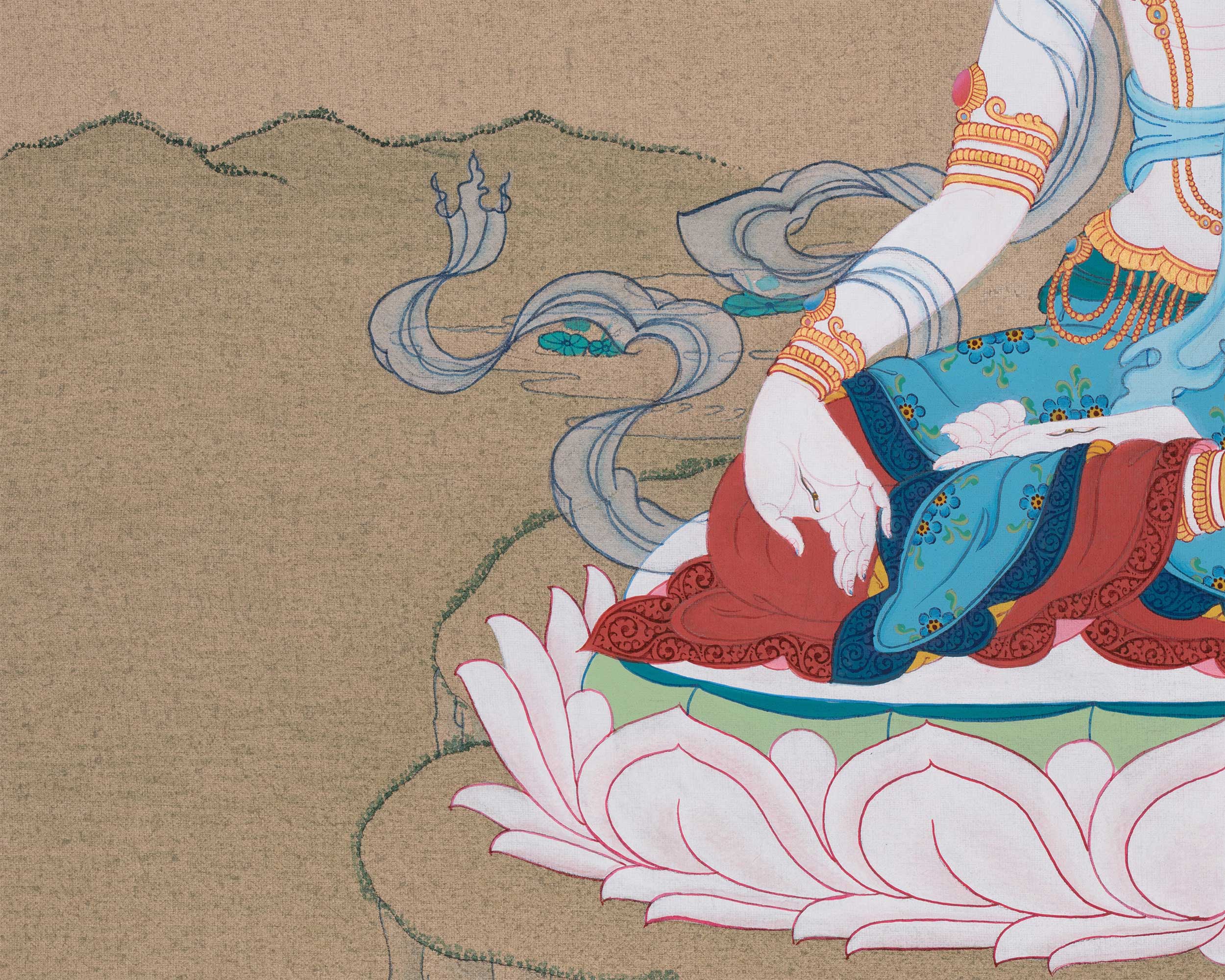 Seven Eyed Sita Tara Thangka | Guardian of Compassion and Longevity