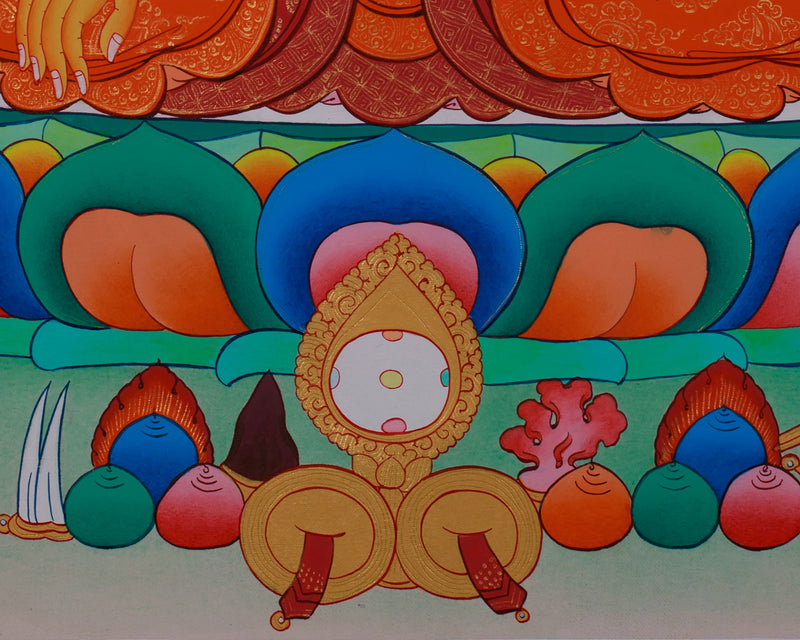 Hand Painted Shakyamuni Buddha Thangka | Tibetan Buddhist Wall Art