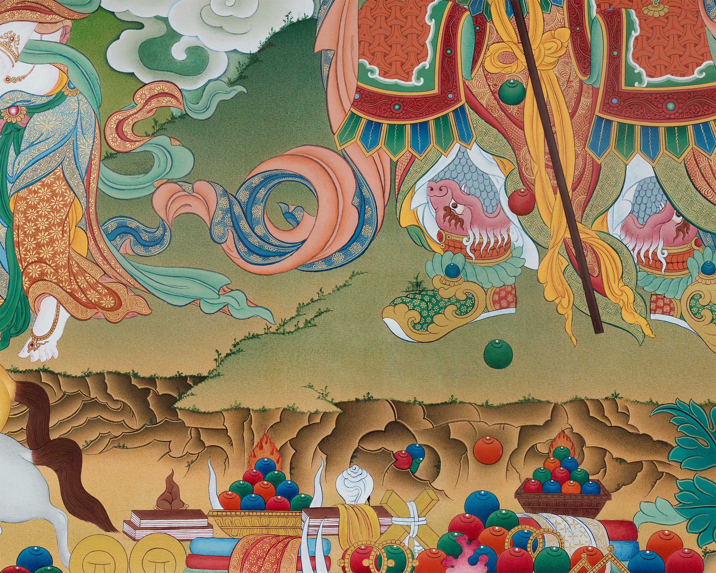 Vaishravana, Guardian of the North Print | Spiritual Protector and Symbol of Wealth