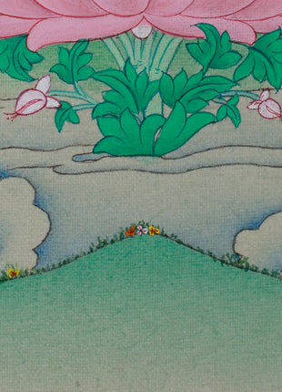 Enlightened Manjughosa, Bodhisattva Thangka | Small Canvas Art
