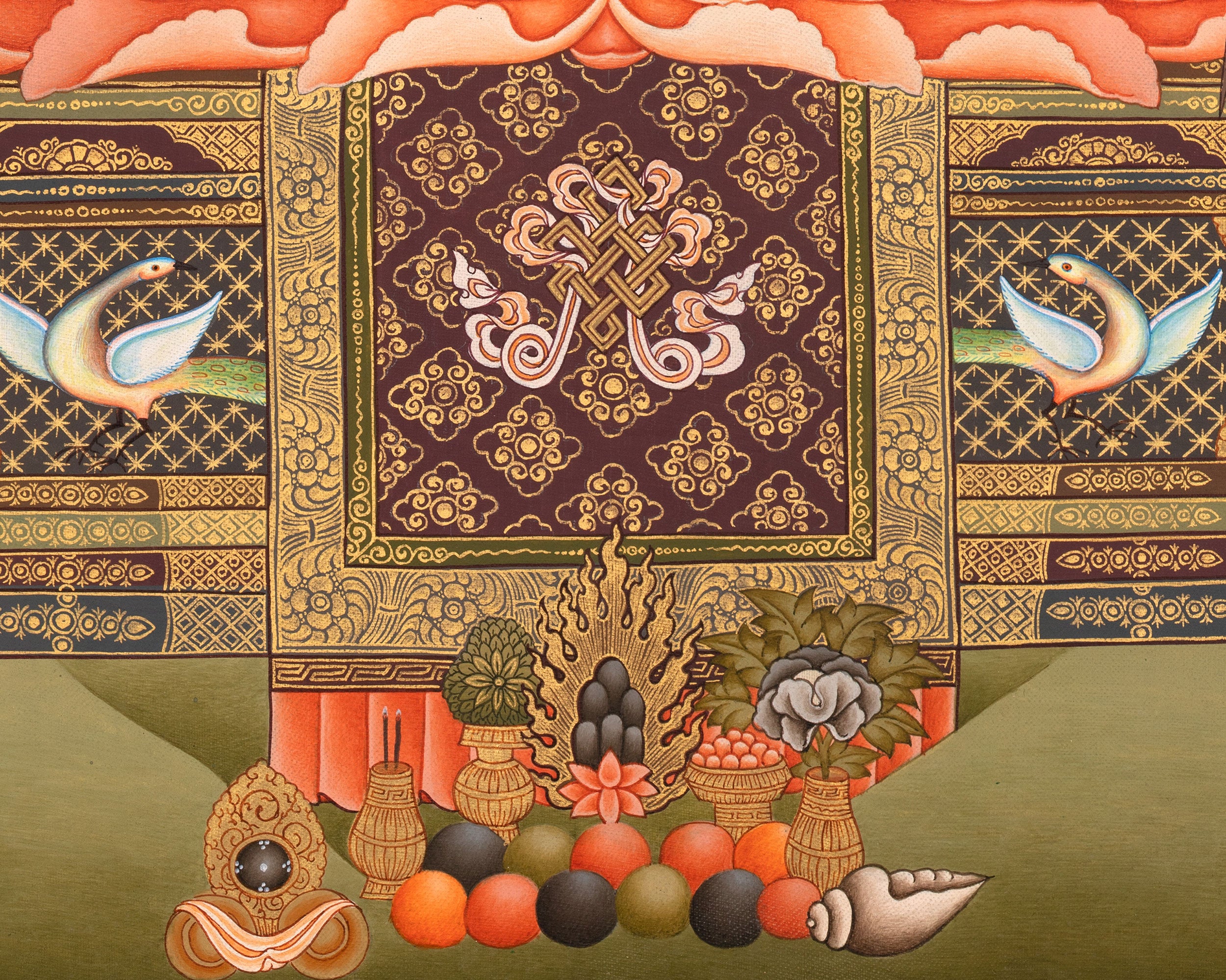Pure Land Buddha Art | Amitabha Thangka for Clarity, and Liberation
