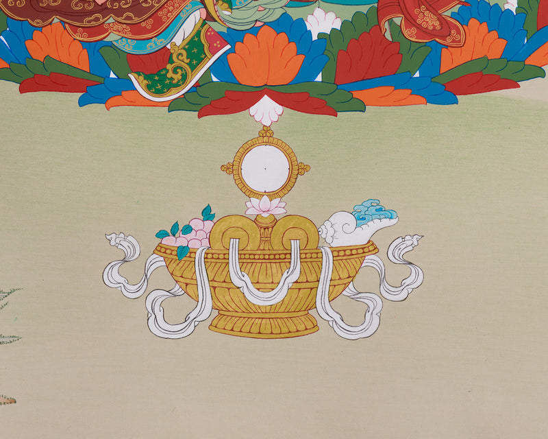 Wrathful Guru Padmasambhava Thangka | A Powerful Manifestation of Enlightened Master