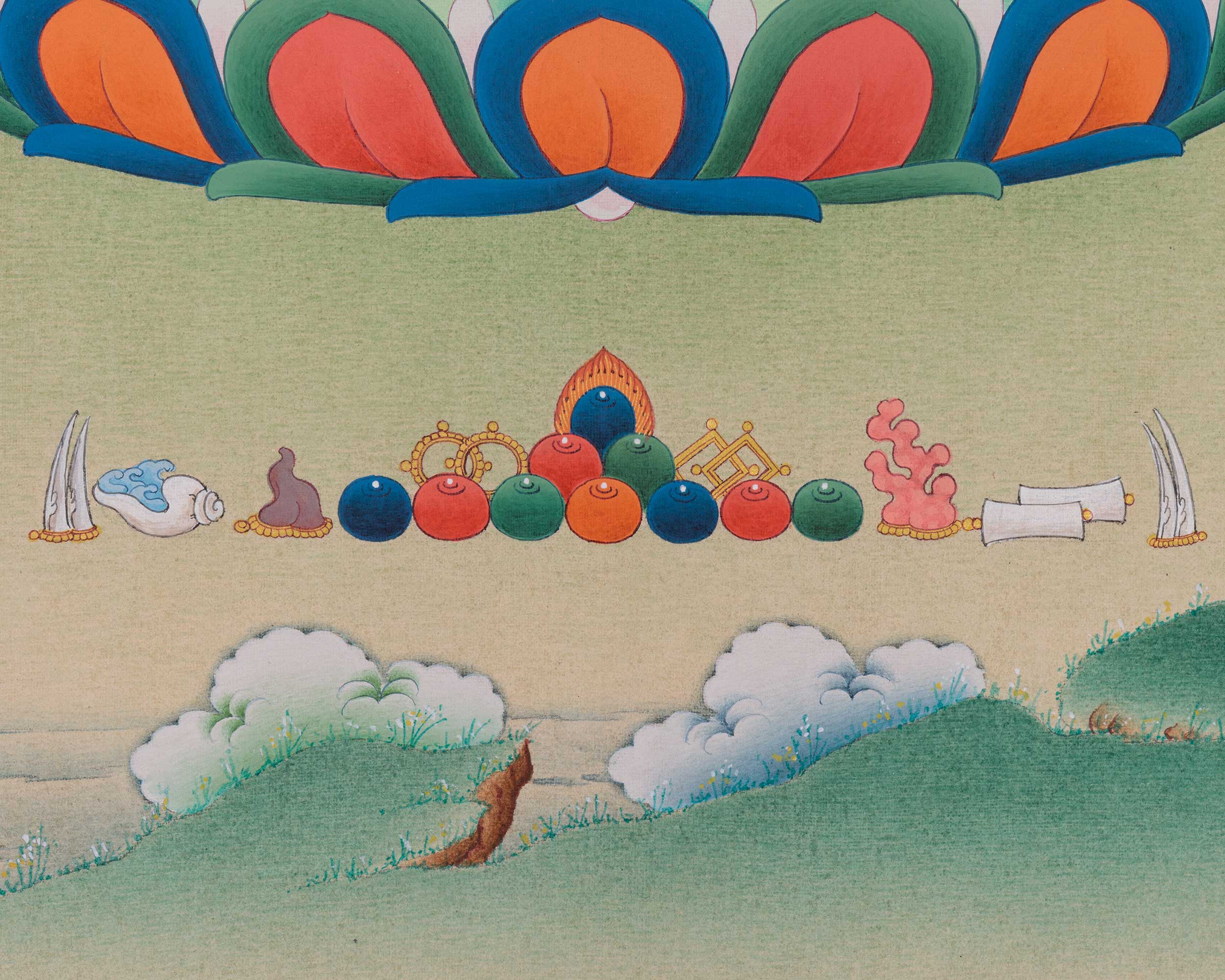 White Tara Buddhist Healing Deity Thangka | Tibetan Goddess of Longevity