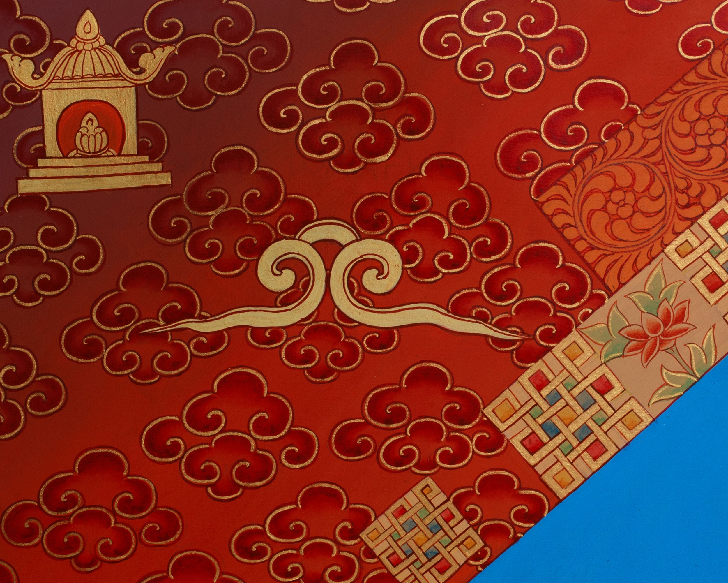Tibetan Thangka of Padmasambhava | Sacred Guru Rinpoche Artwork for Vajrayana Practice