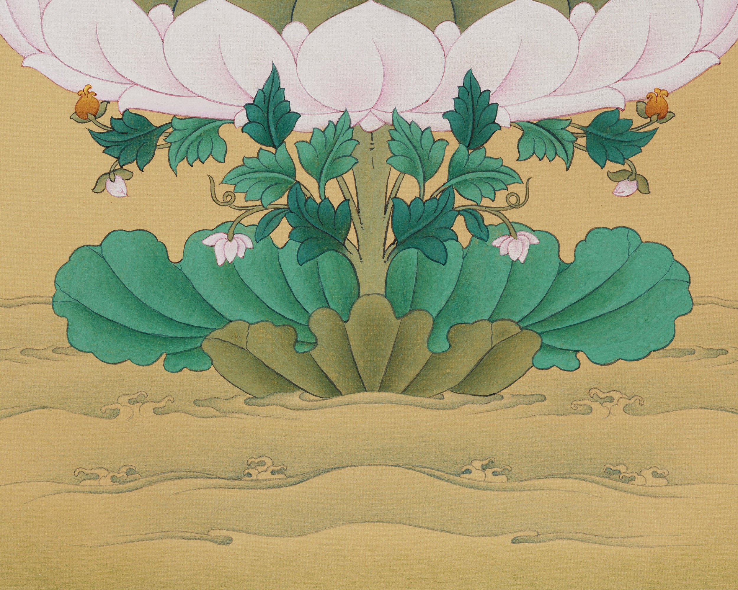 Zen-Inspired Manjushri Thangka: Masterpiece in Lhasa Stone Colors