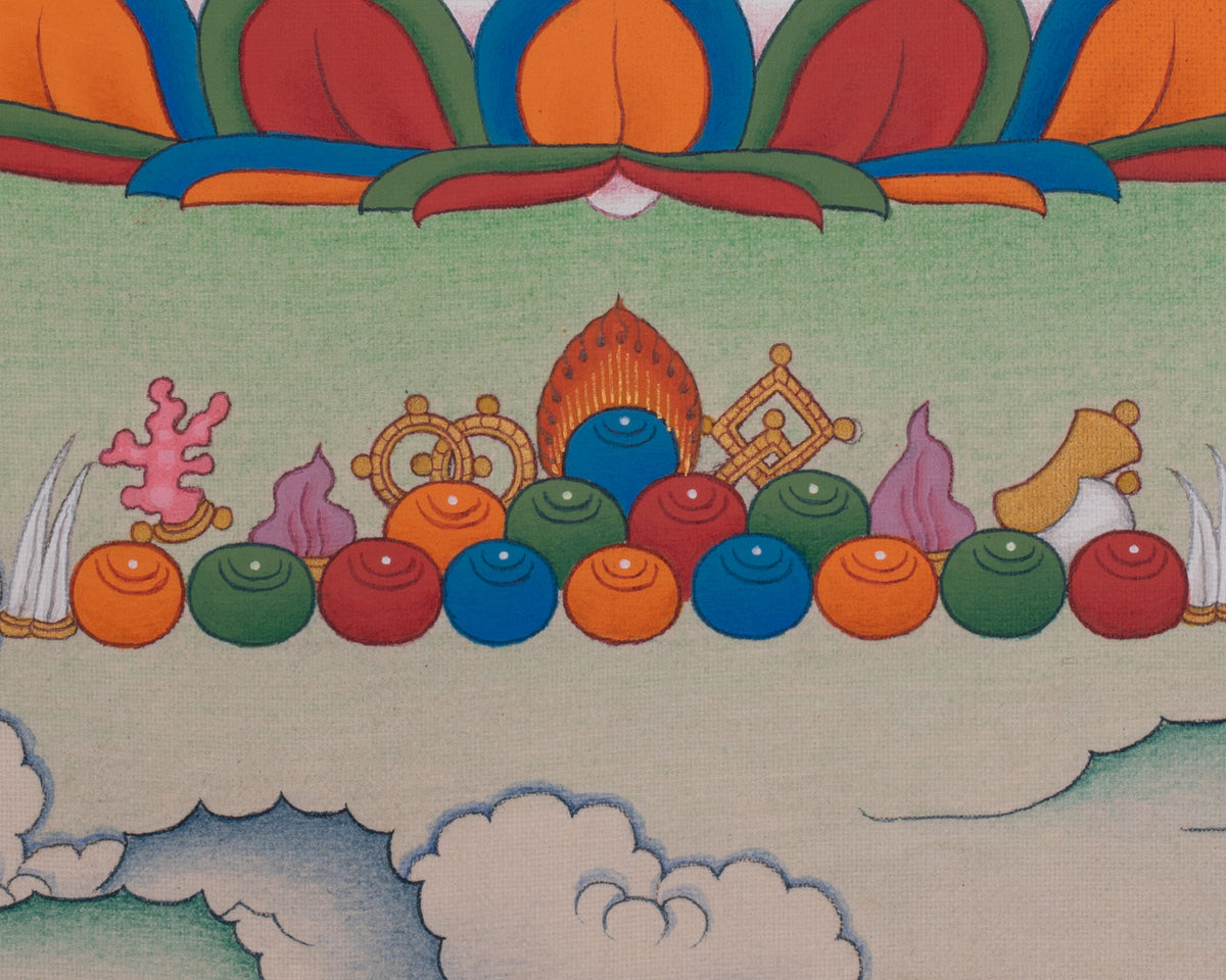 Hand-Painted Amitabha Buddha Art | Infinite Light | The Lotus Family