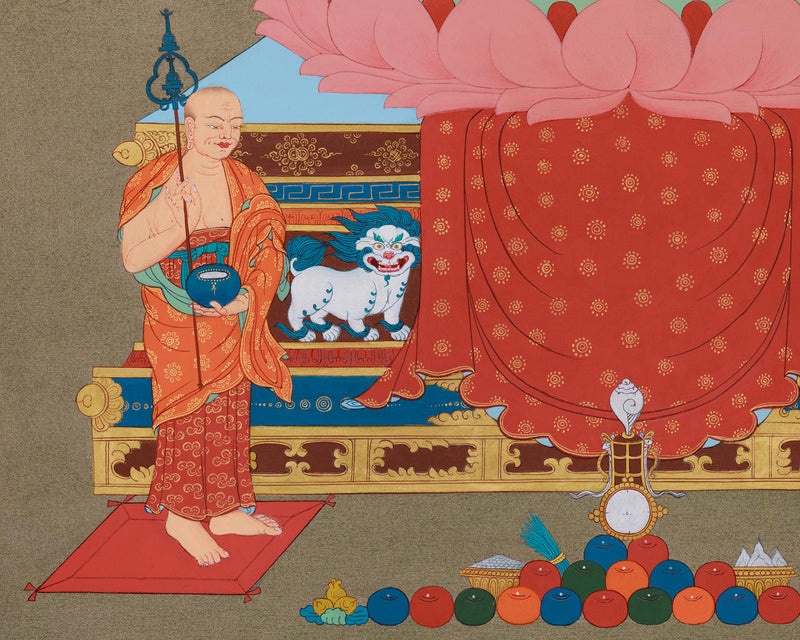 The Awakened One - Siddhartha Gautama and His Disciples, Tibetan Thangka