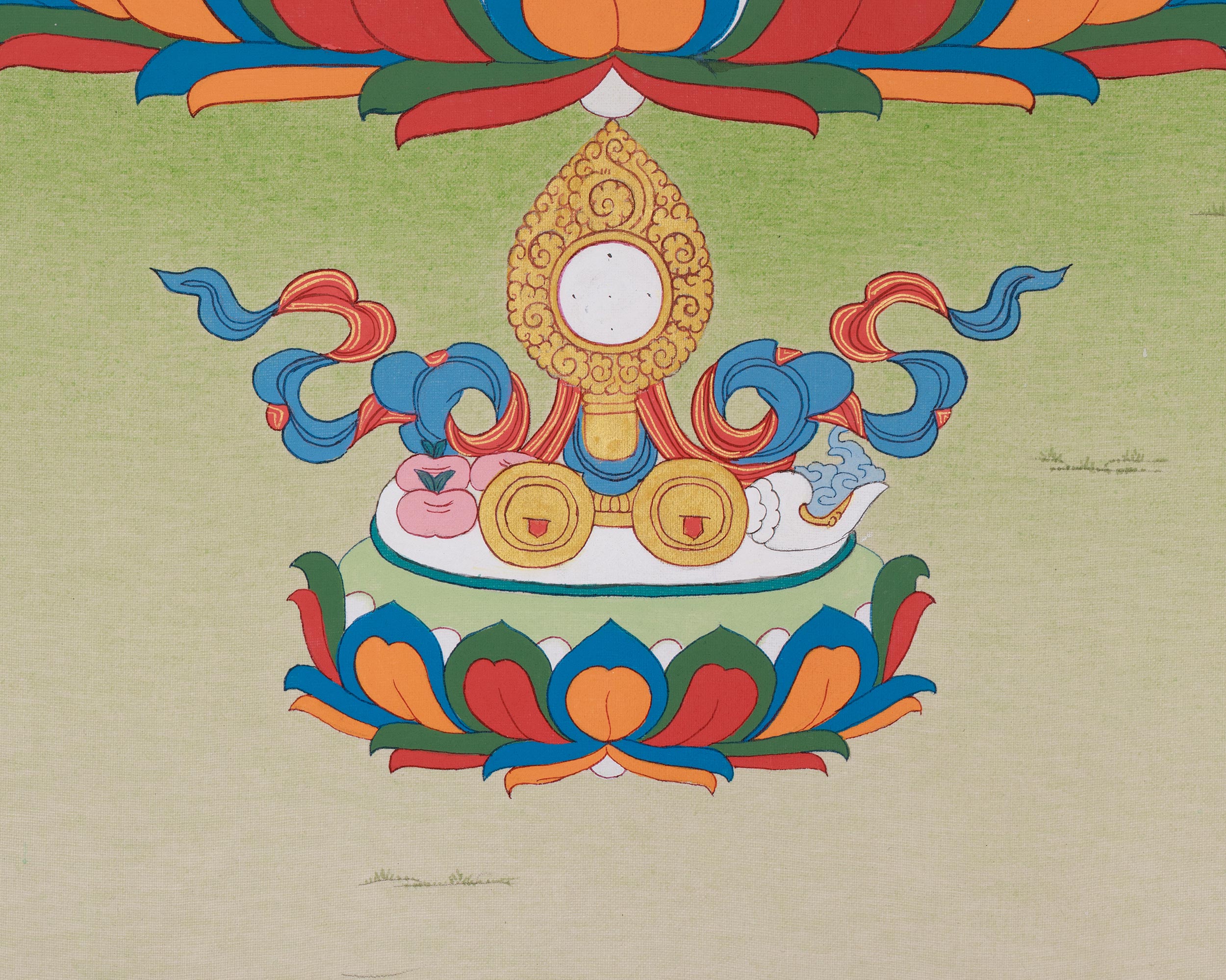 Hand-painted Thangka of Chenrezig | Bodhisattva of Infinite Compassion