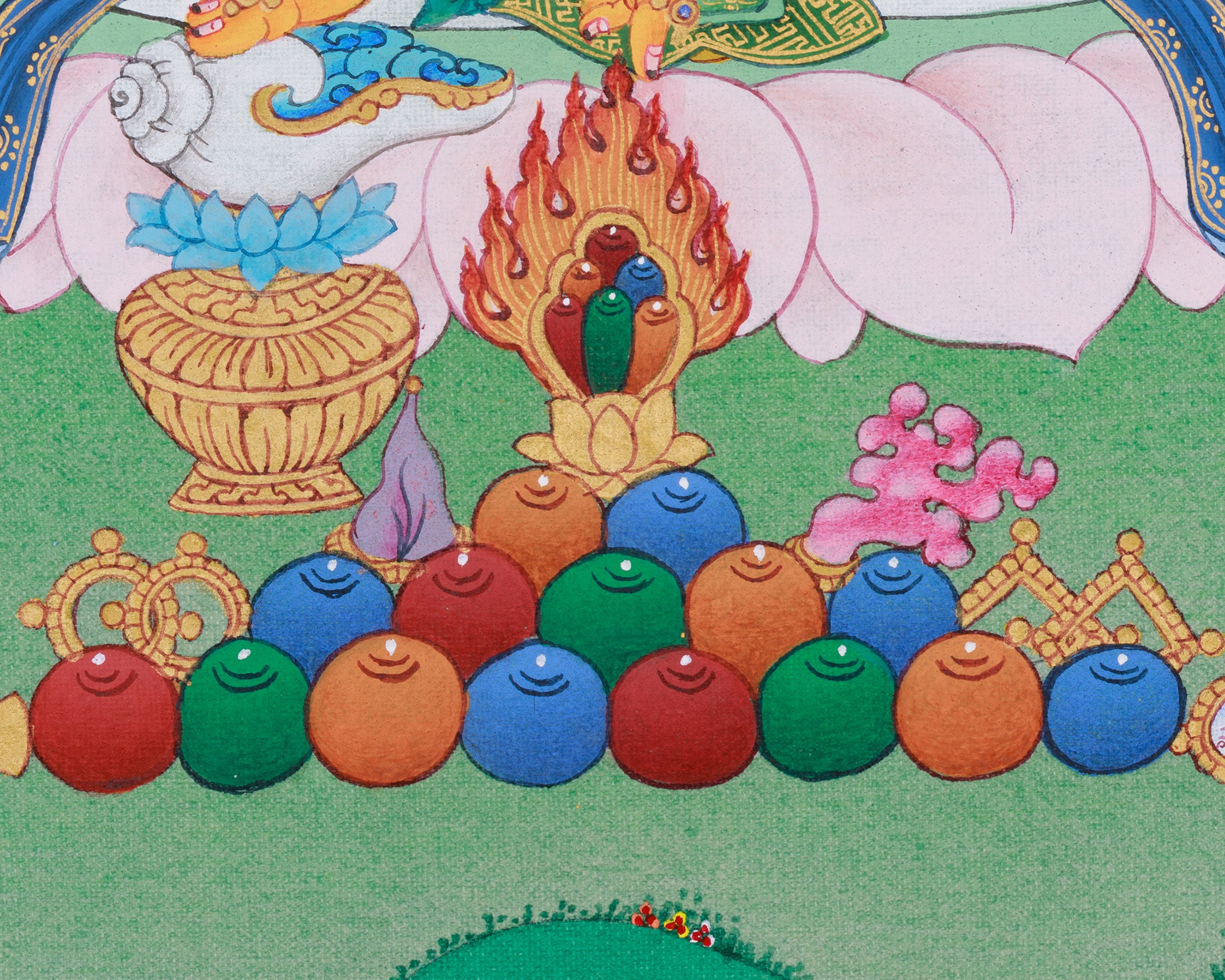 Dzambhala, Wealth Deity Thangka | Buddha of Prosperity and Abundance