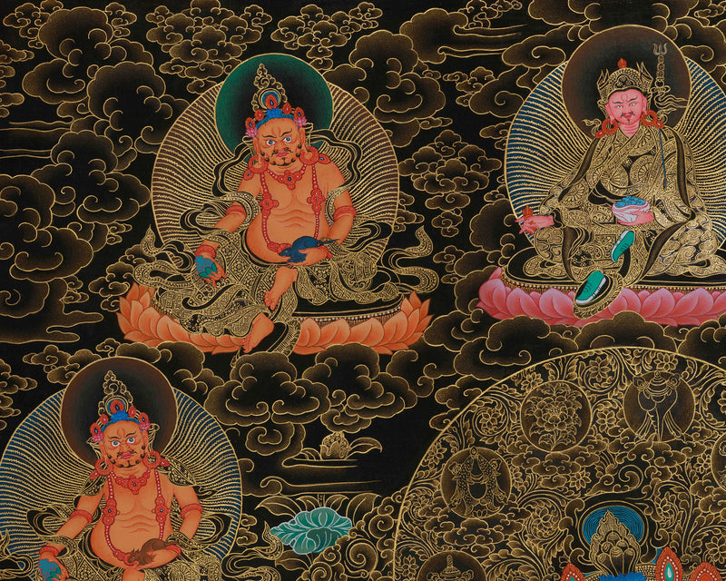 Dzambhala, The Wealth Deity Thangka | Tibetan Art for Prosperity