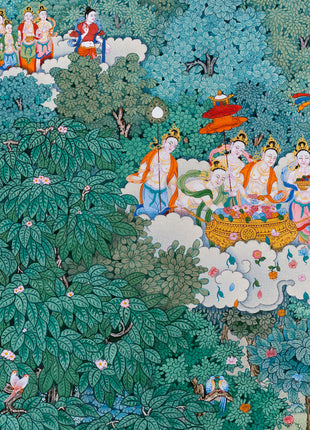 Maha Parinirvana Giclee Canvas Print | The Moment of Liberation