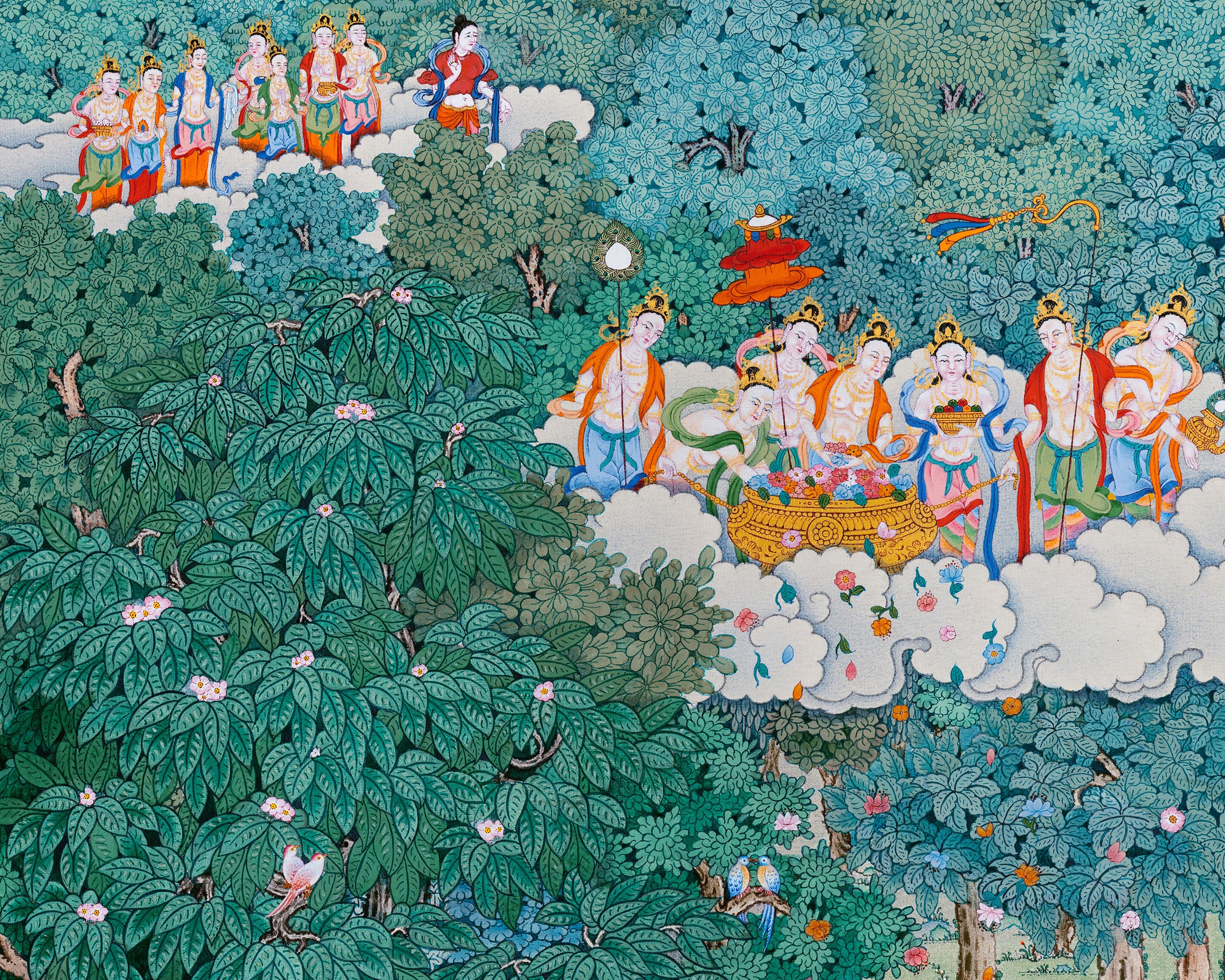 Maha Parinirvana Thangka Print – A Journey Beyond Enlightenment | Print on Hahnemühle Paper