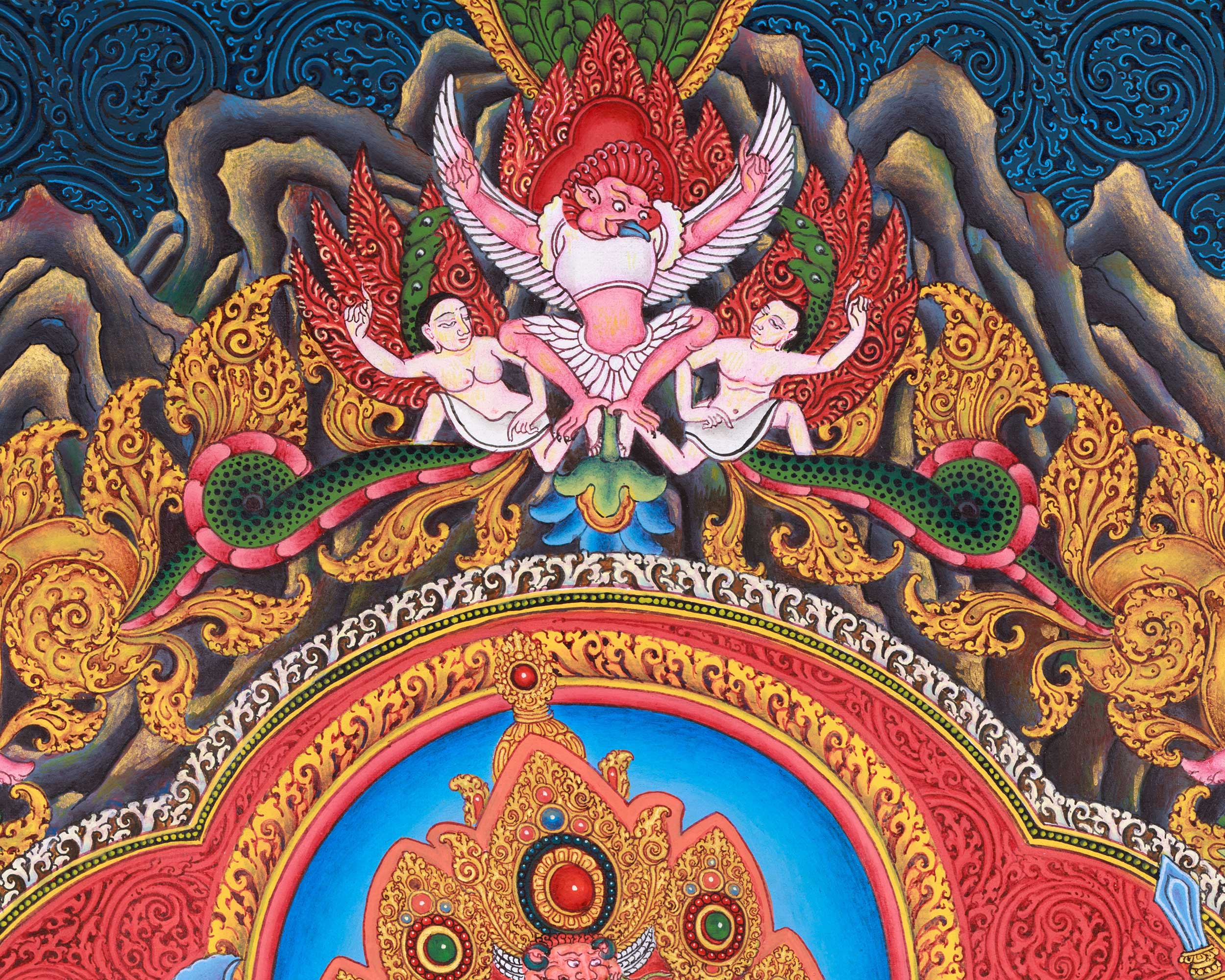Ganesh Thangka Print for Abundance | Traditional Ganapati Artwork | Spiritual Gift Ideas