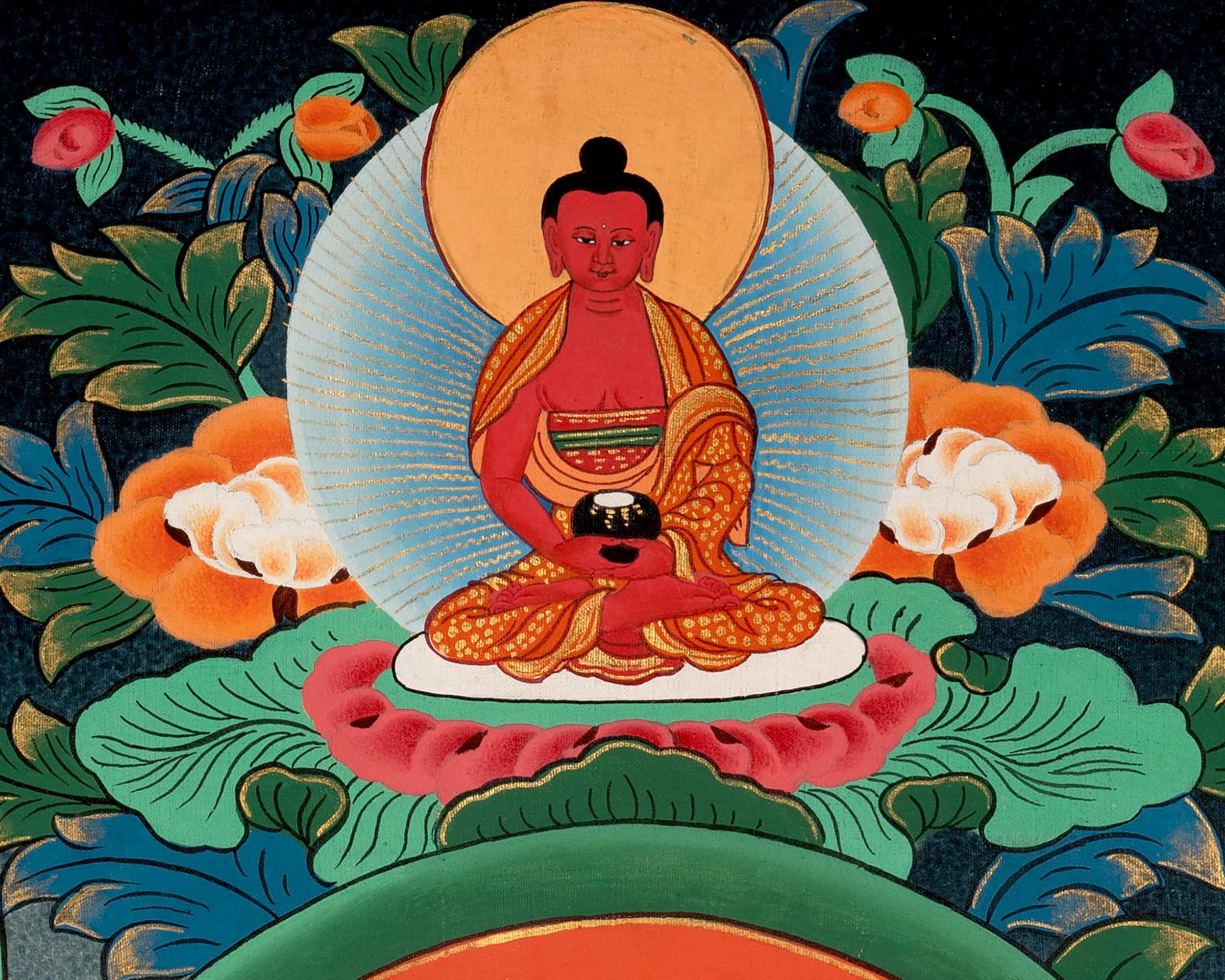 Avalokitesvara Chenrezig Thangka | Tibetan Bodhisattva of Compassion
