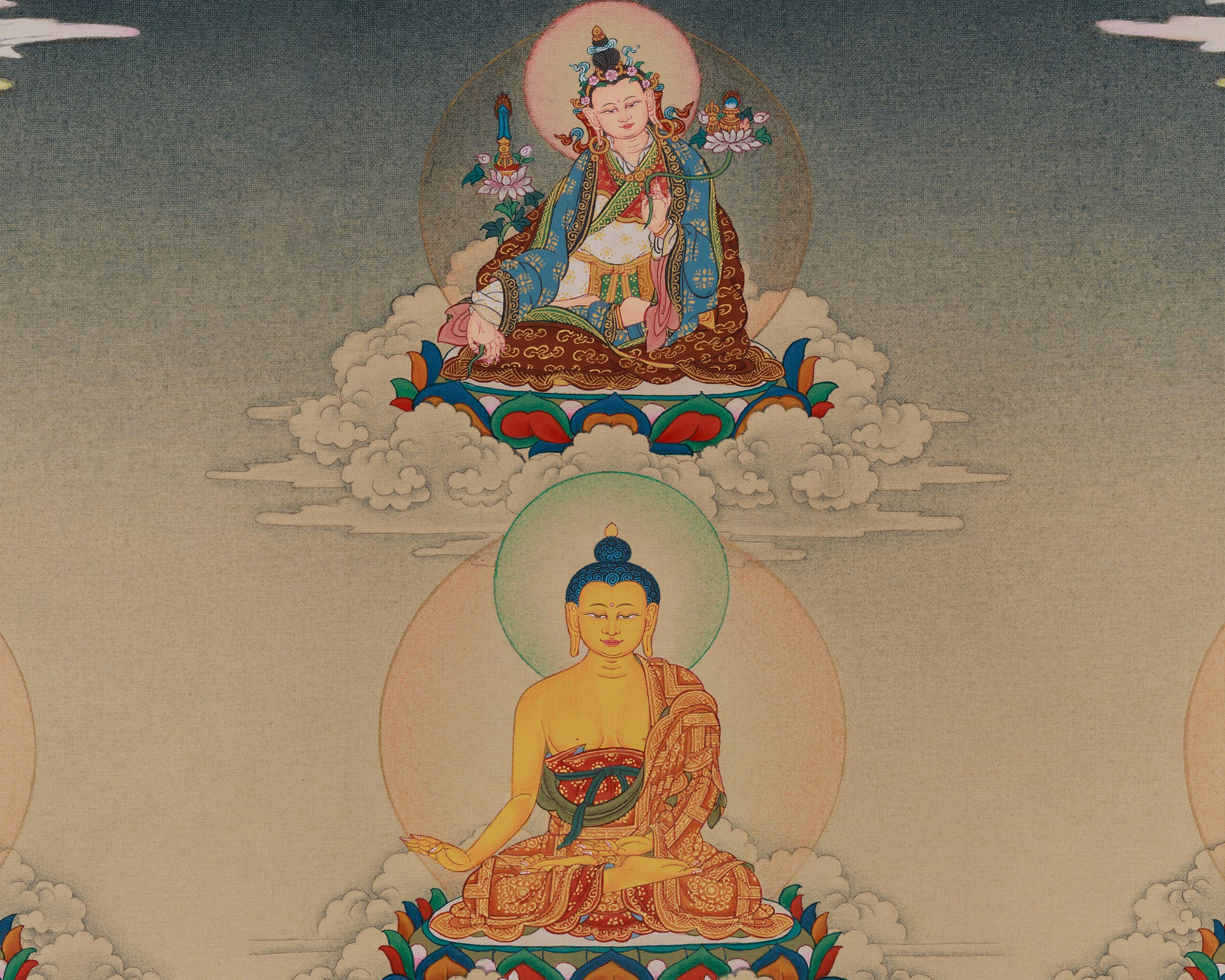 Authentic Asta Medicine Buddha Thangka | Healing Deity | Bhaisajyaguru Art