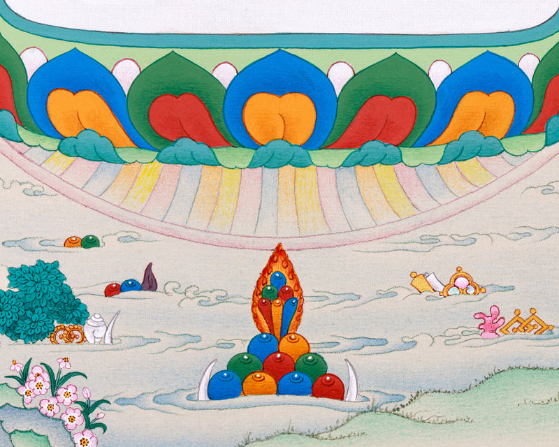 Refined Adi-Buddha Samantabhadra Thangka - Spiritual Artwork