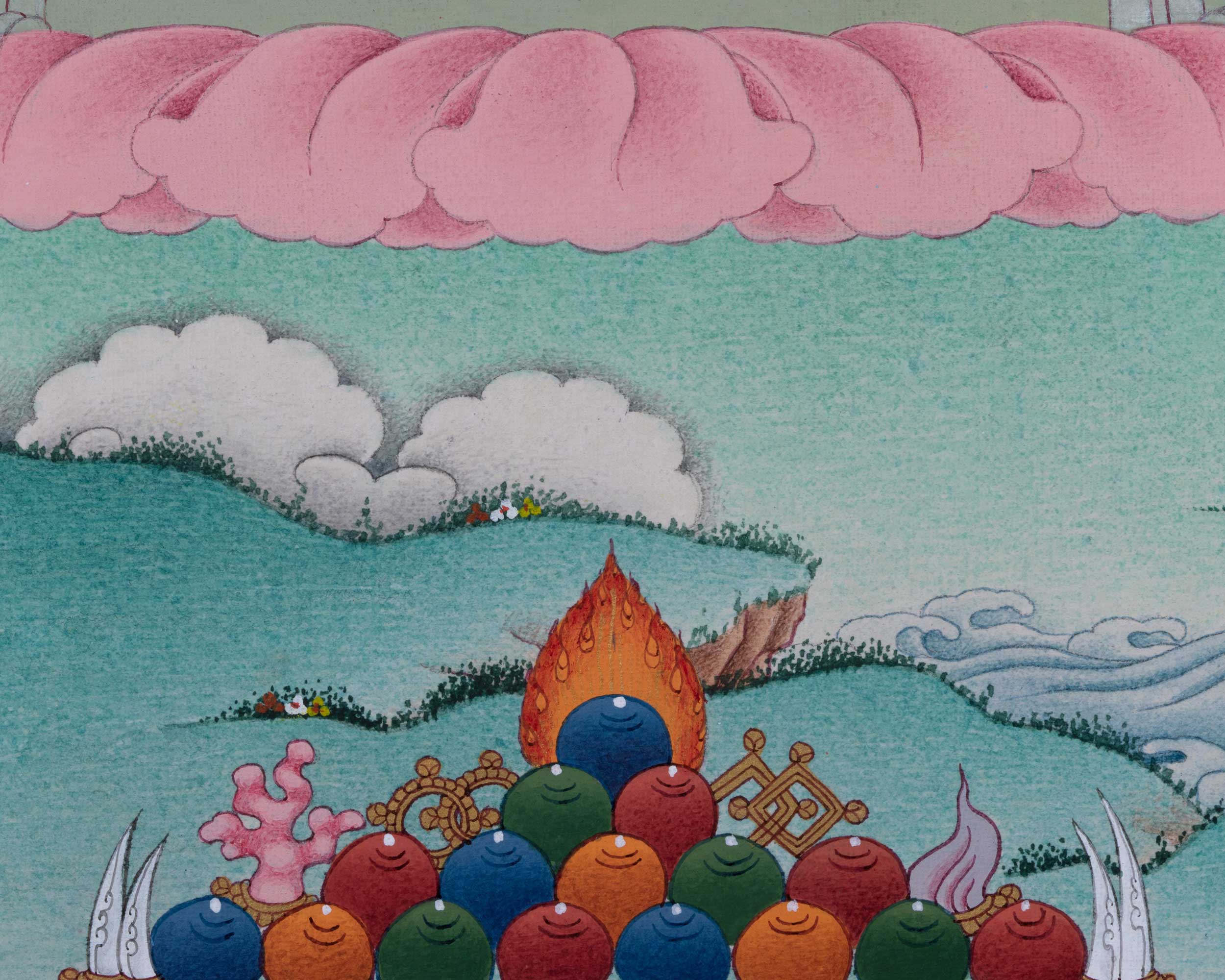 Sukha Siddhi Thangka Artwork | Small Dakini Hand Painted Art | Authentic Art from Nepal