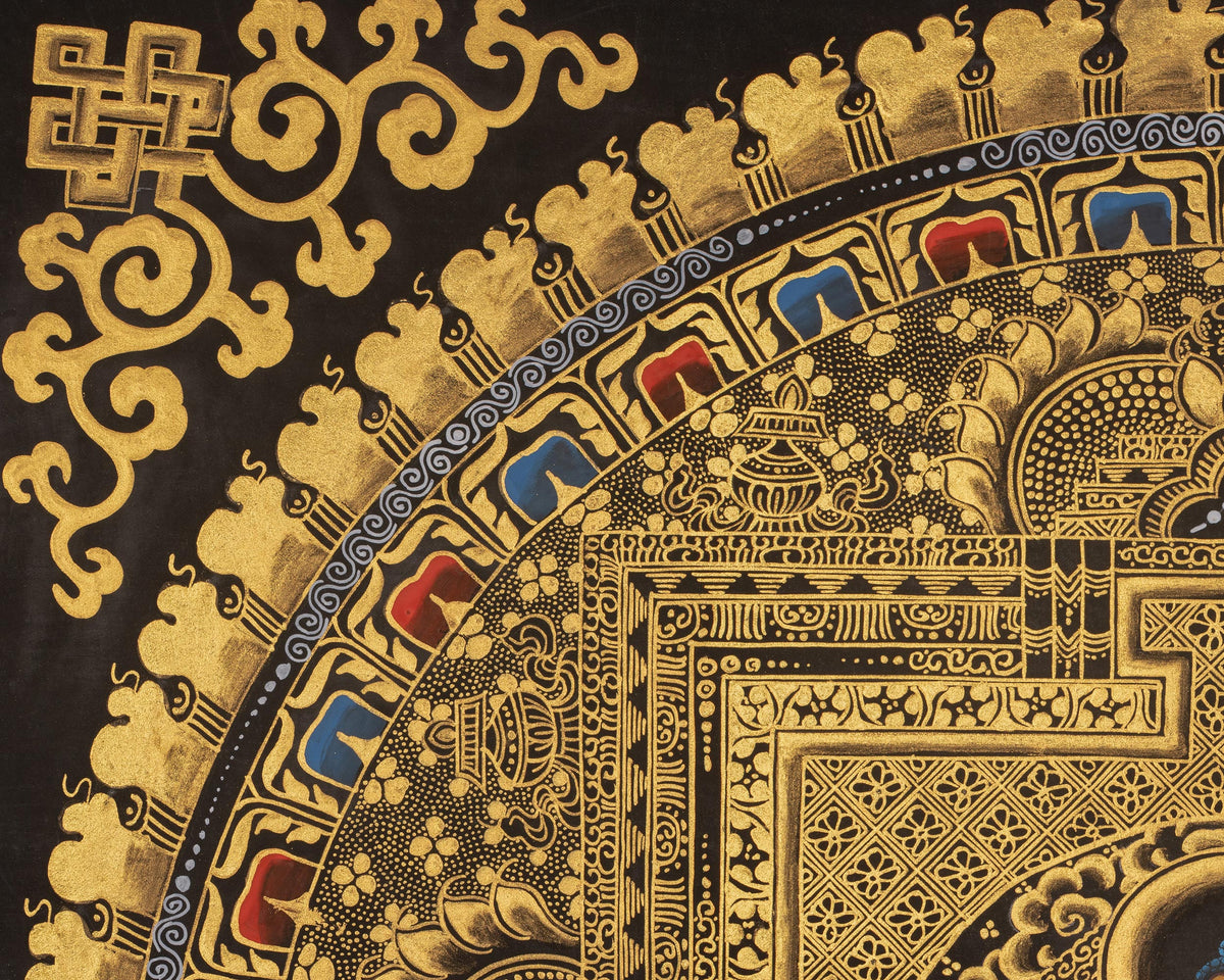 Buddha Mandala Vajrayana Art | Hand-painted Buddhist Thangka | Wall Hanging