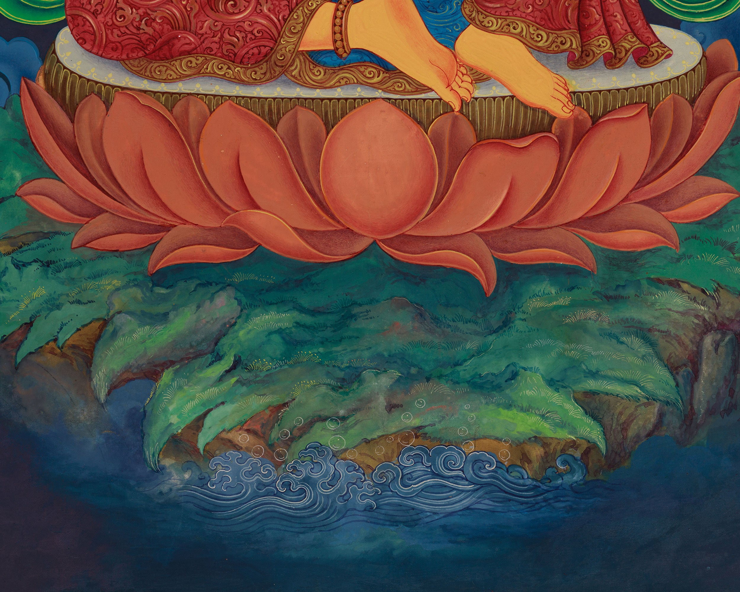 Canvas Print of Manjushri Bodhisattva | Sacred Wisdom Deity Art