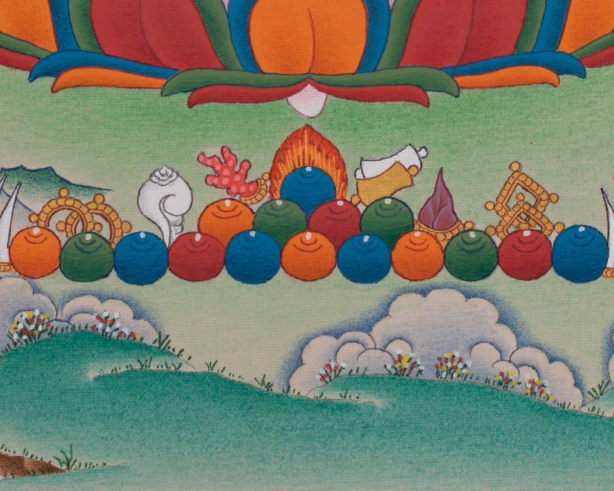 Manjushri Hand-painted Thangka | Sacred Embodiment of Transcendent Wisdom and Knowledge