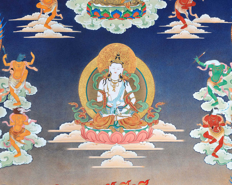 58 Wrathful Deities, Bardo Thangka Painting, Thangka Print