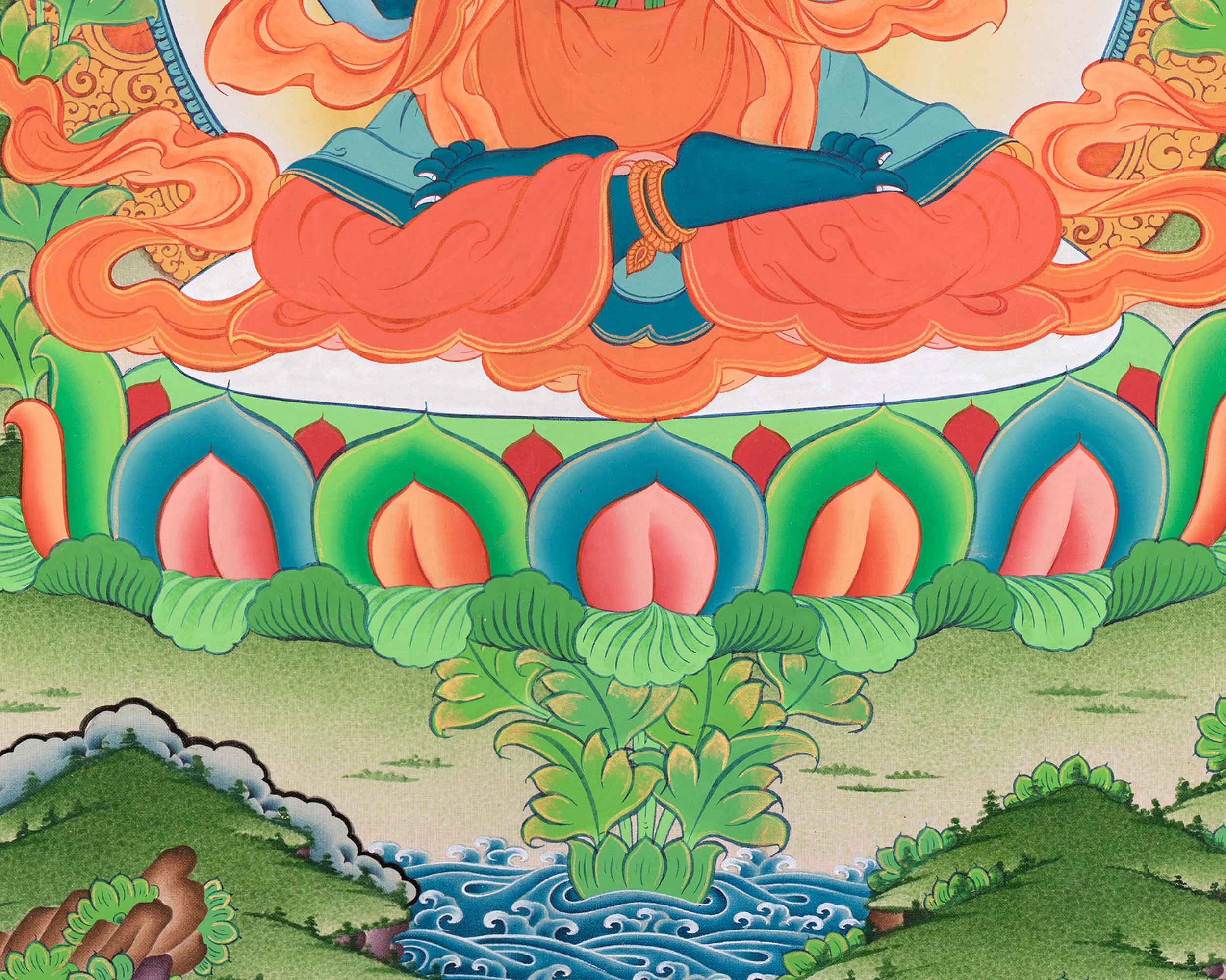 Vajradhara with Union Thangka | The Primordial Buddha | Union of Wisdom and Compassion