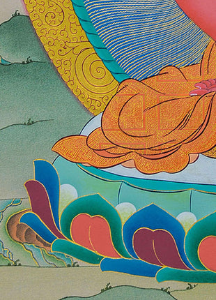 Traditional Buddha Amitabha Thangka | Buddha Deity Artwork | Buddhist Wall Decor