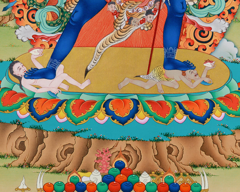 Heruka Manifestation: 12-Armed Chakrasamvara Thangka Print | Divine Yidam